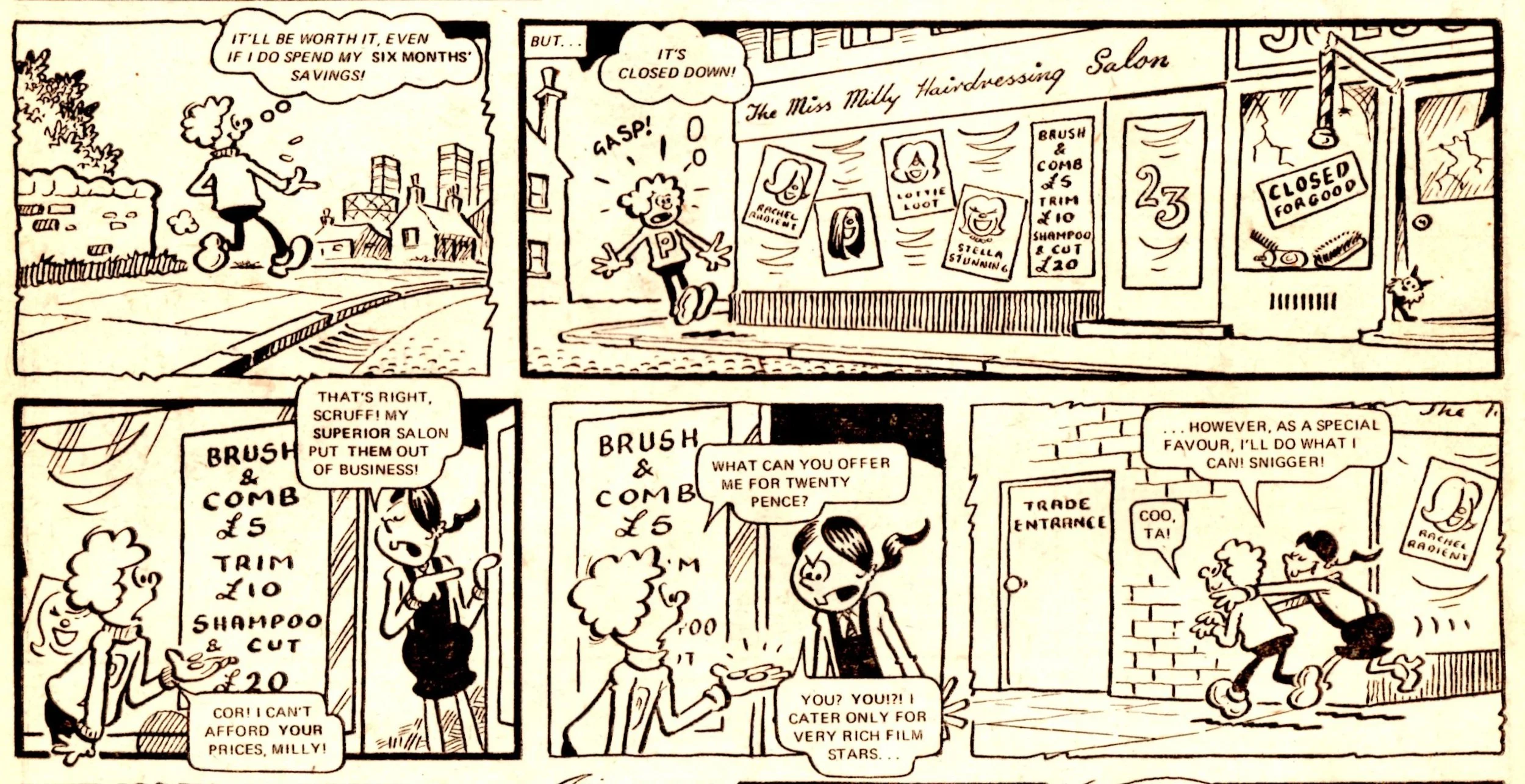 Milly O’Naire and Penny Less: Sid Burgon (artist)