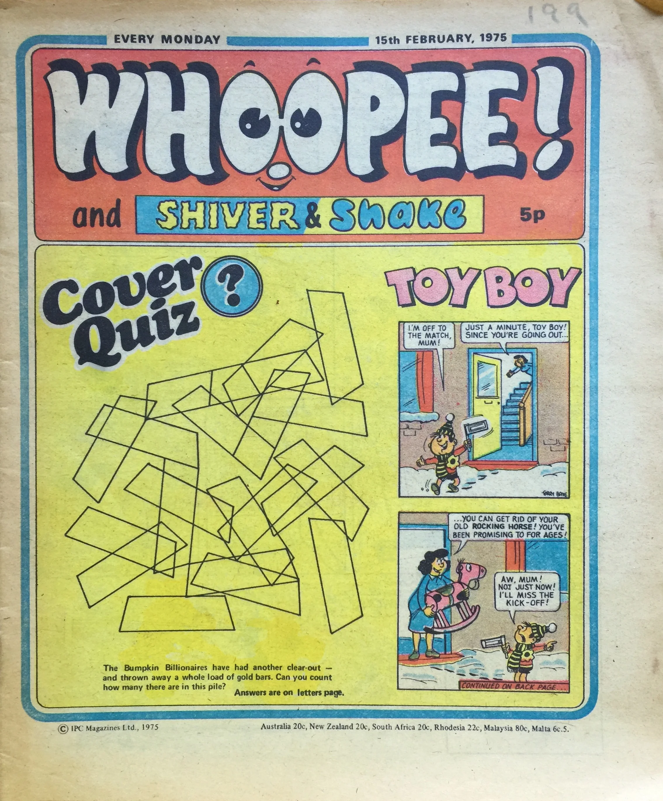 On this day, 15 February 1975: Whoopee! and Shiver and Shake