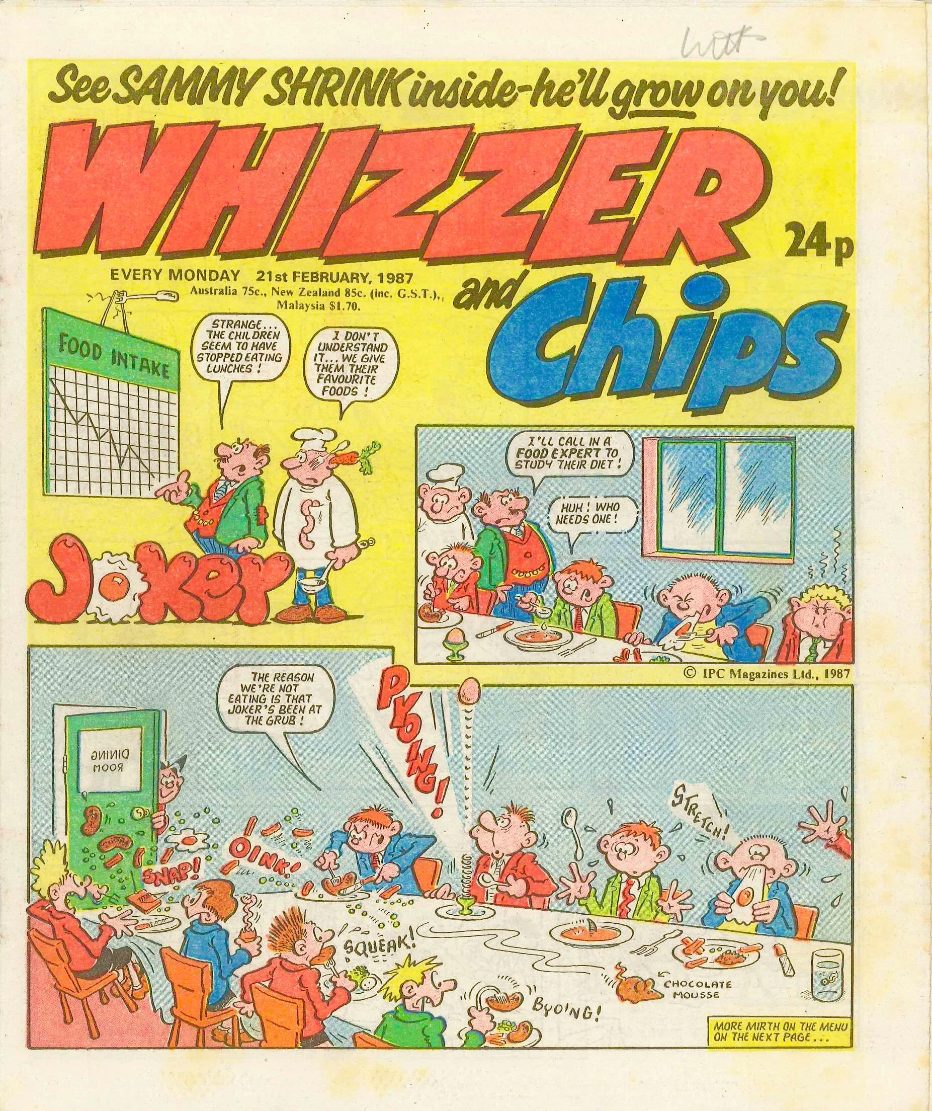 On this day, 21 February 1987: Whizzer and Chips