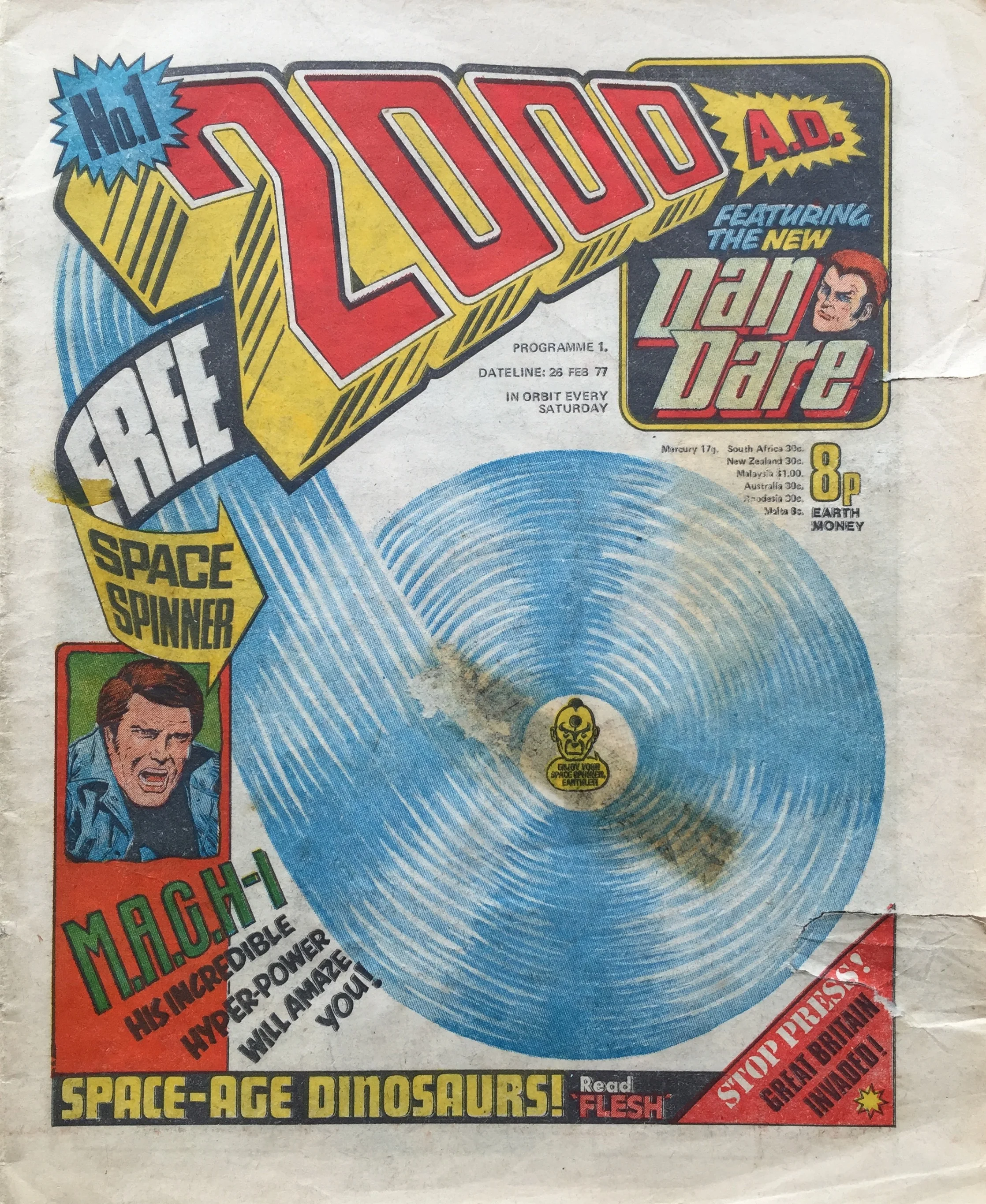 On this day, 26 February 1977: 2000AD (Prog 1)