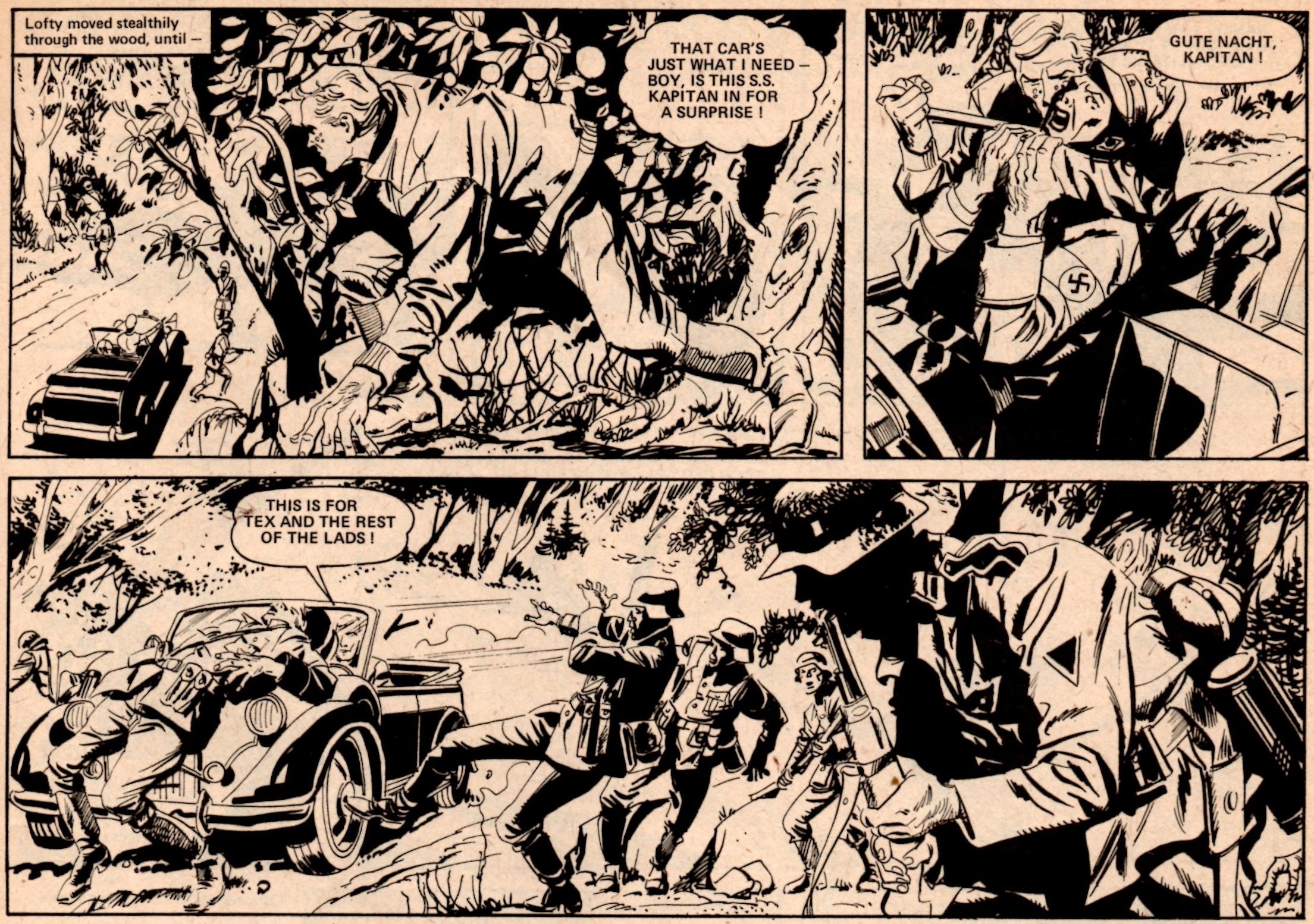 Lofty’s One-man Luftwaffe: Pat Mills and John Wagner (writers), Paulo Ongaro (artist)