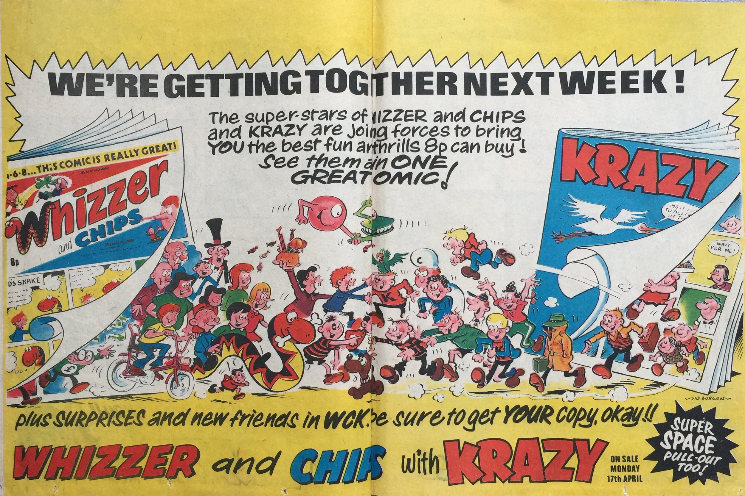 Merger advertisement: Sid Burgon (artist)
