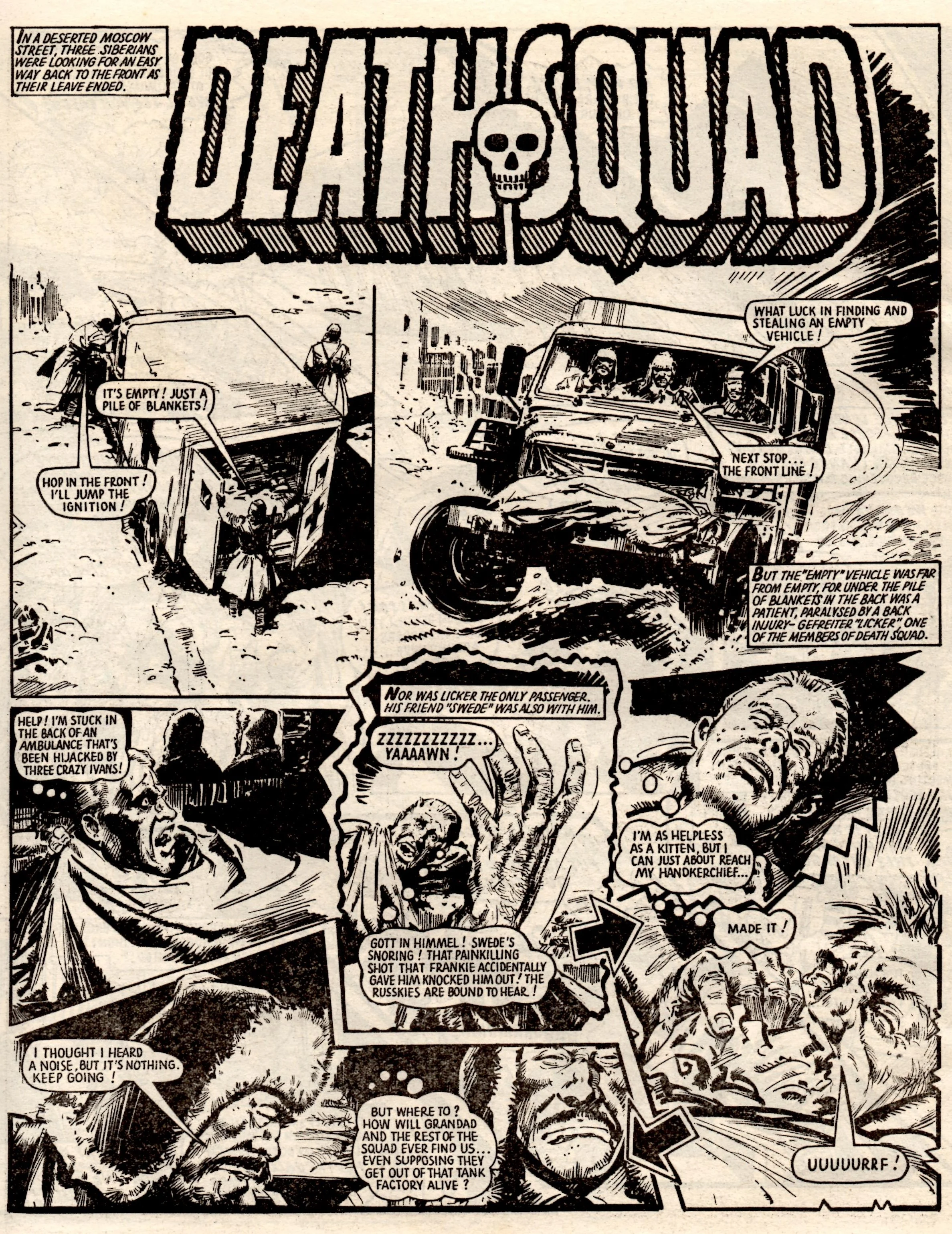 Death Squad: Alan Hebden (writer), Eric Bradbury (artist)