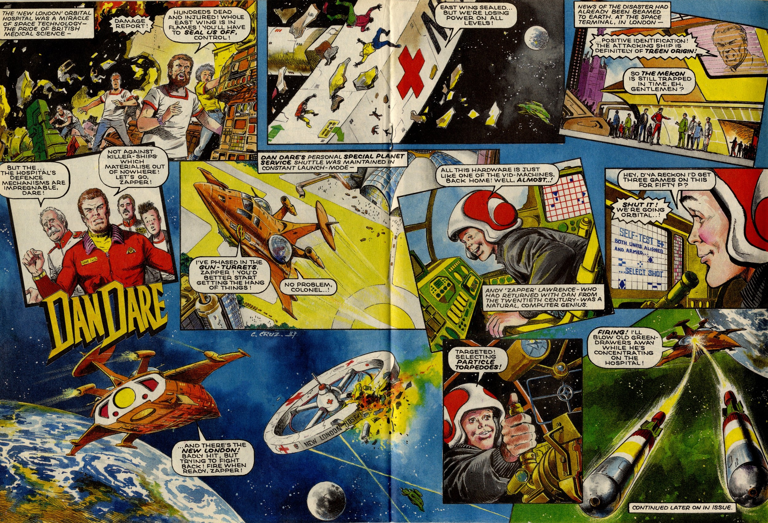 Dan Dare: Barrie Tomlinson (writer), Carlos Cruz (writer)