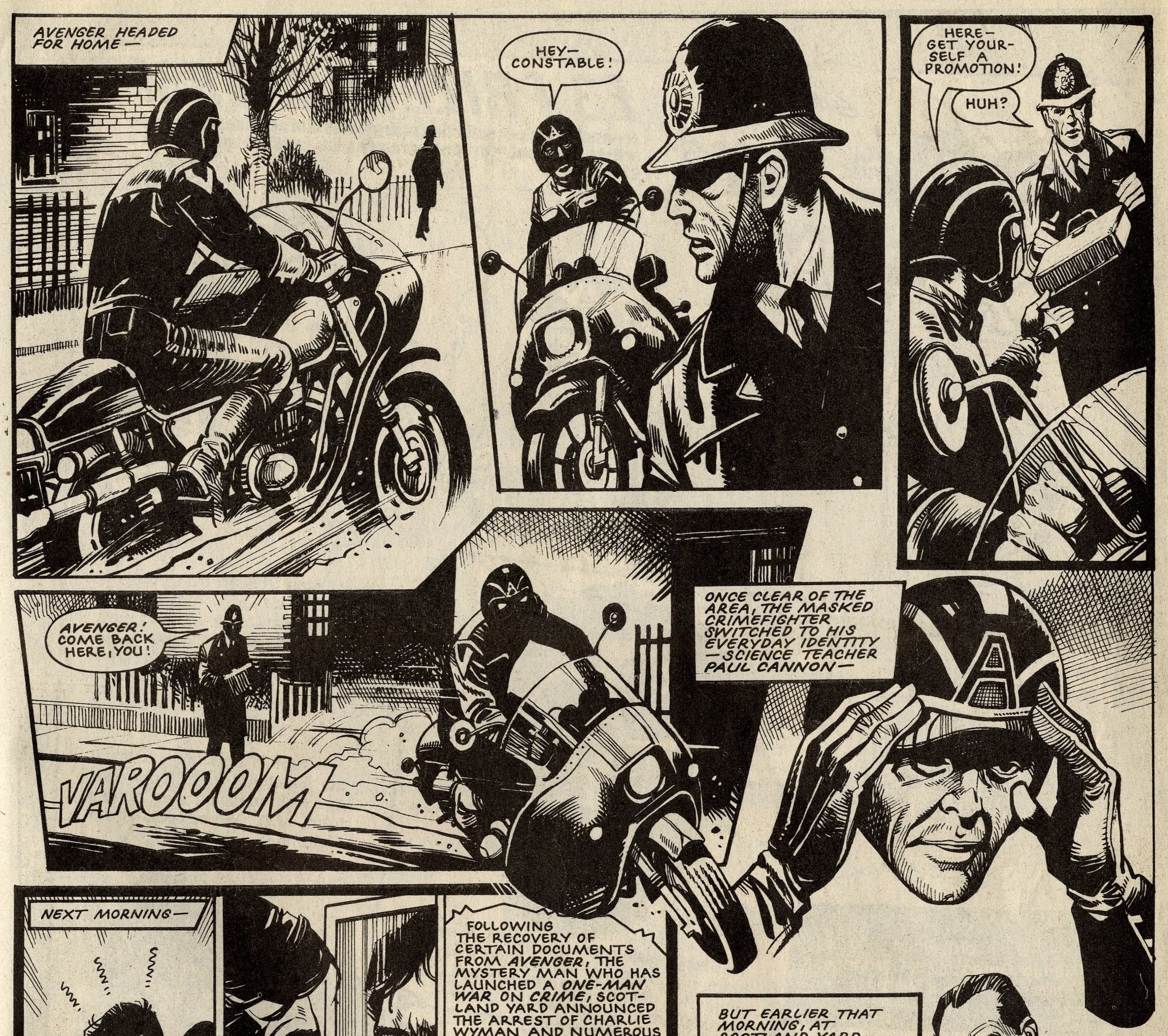 Avenger: John Wagner and Alan Grant (writer), Mike Western (artist)