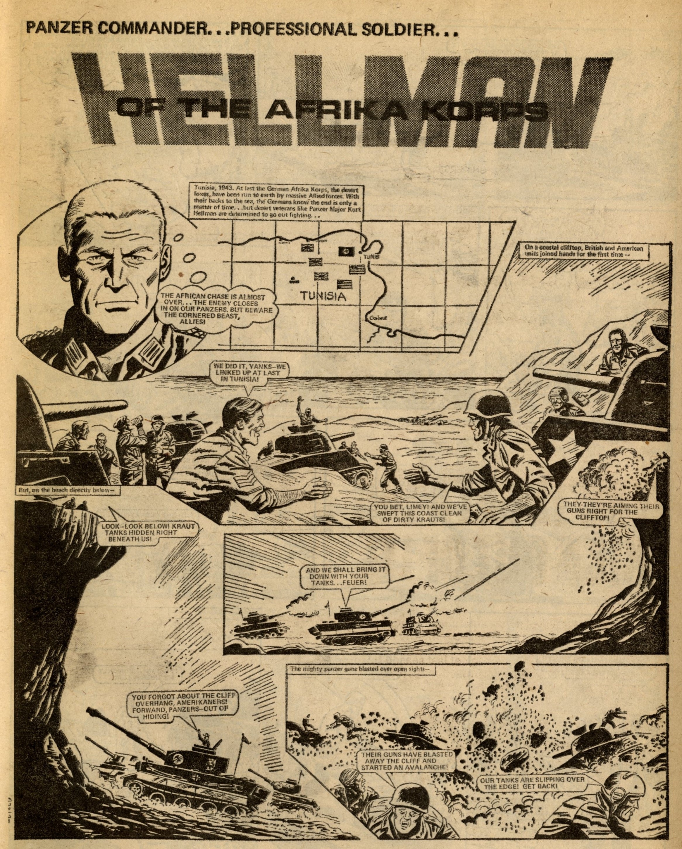 Hellman of the Afrika Korps: Gerry Finley-Day (writer), artist unknown