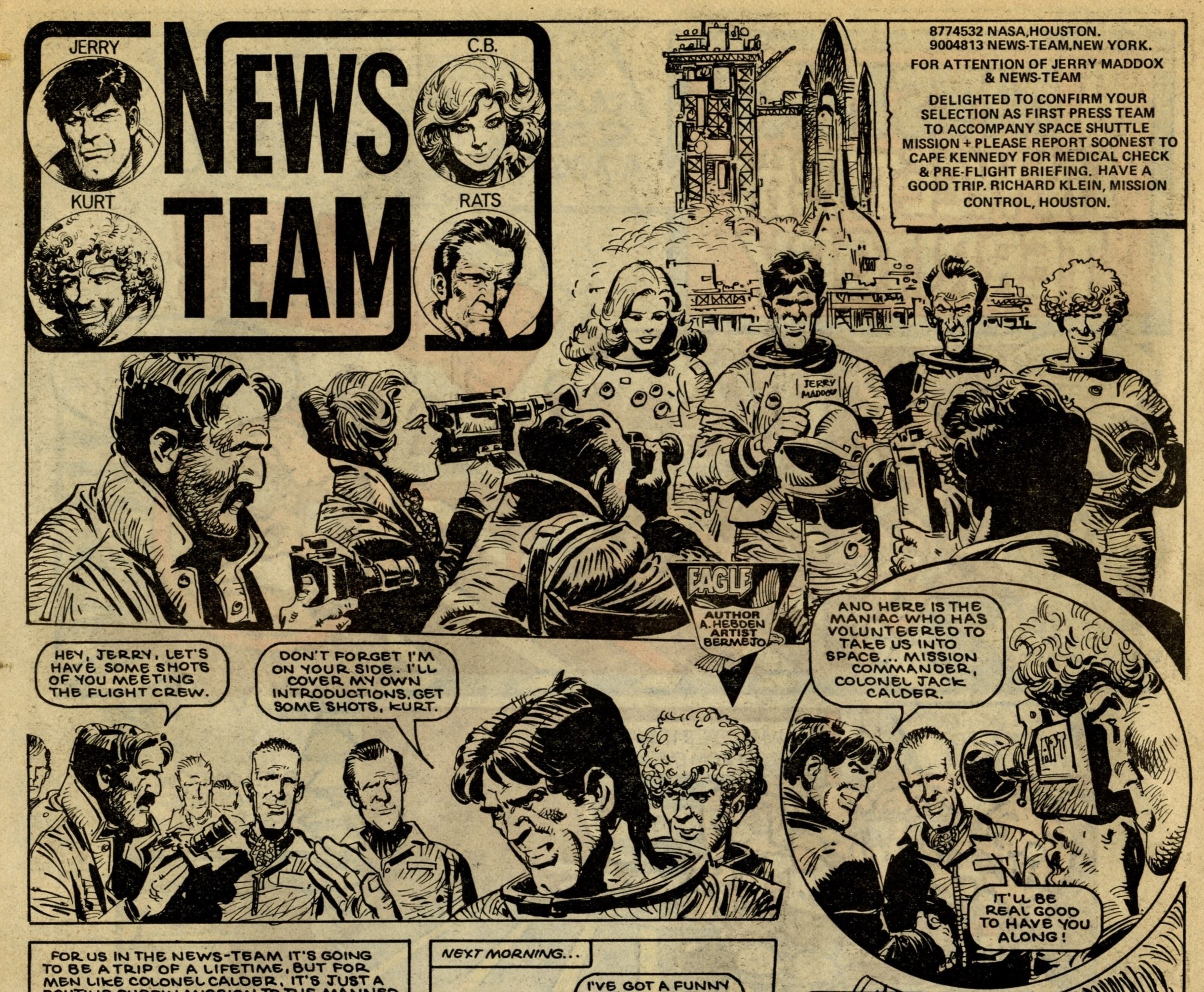 News Team: Alan Hebden (writer), Luis Bermejo (artist)