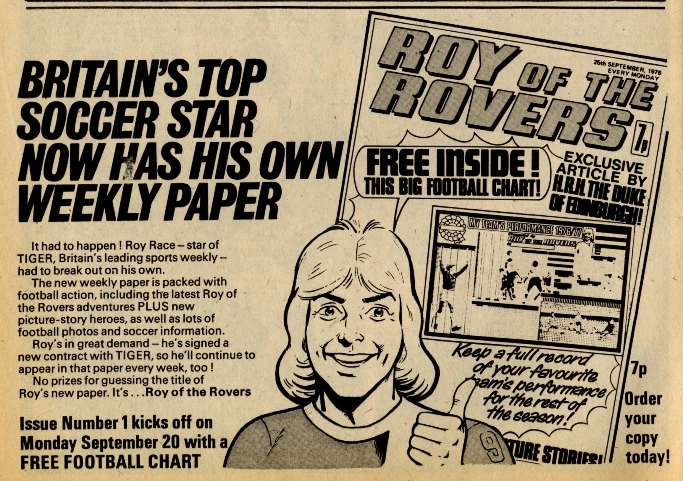 Advert from Tiger, 18 September 1976