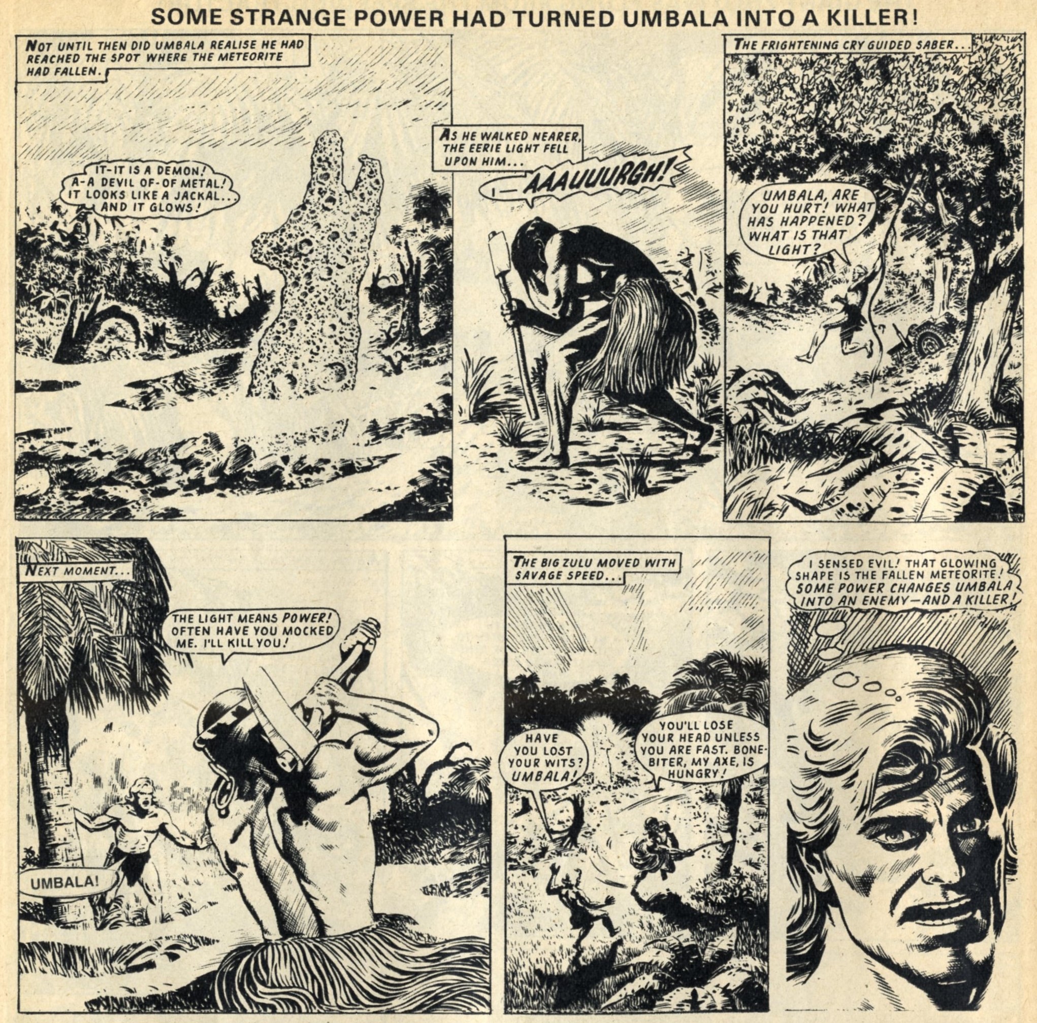 Saber – King of the Jungle (reprinted from Tiger, 1968): Denis McLoughlin (artist)