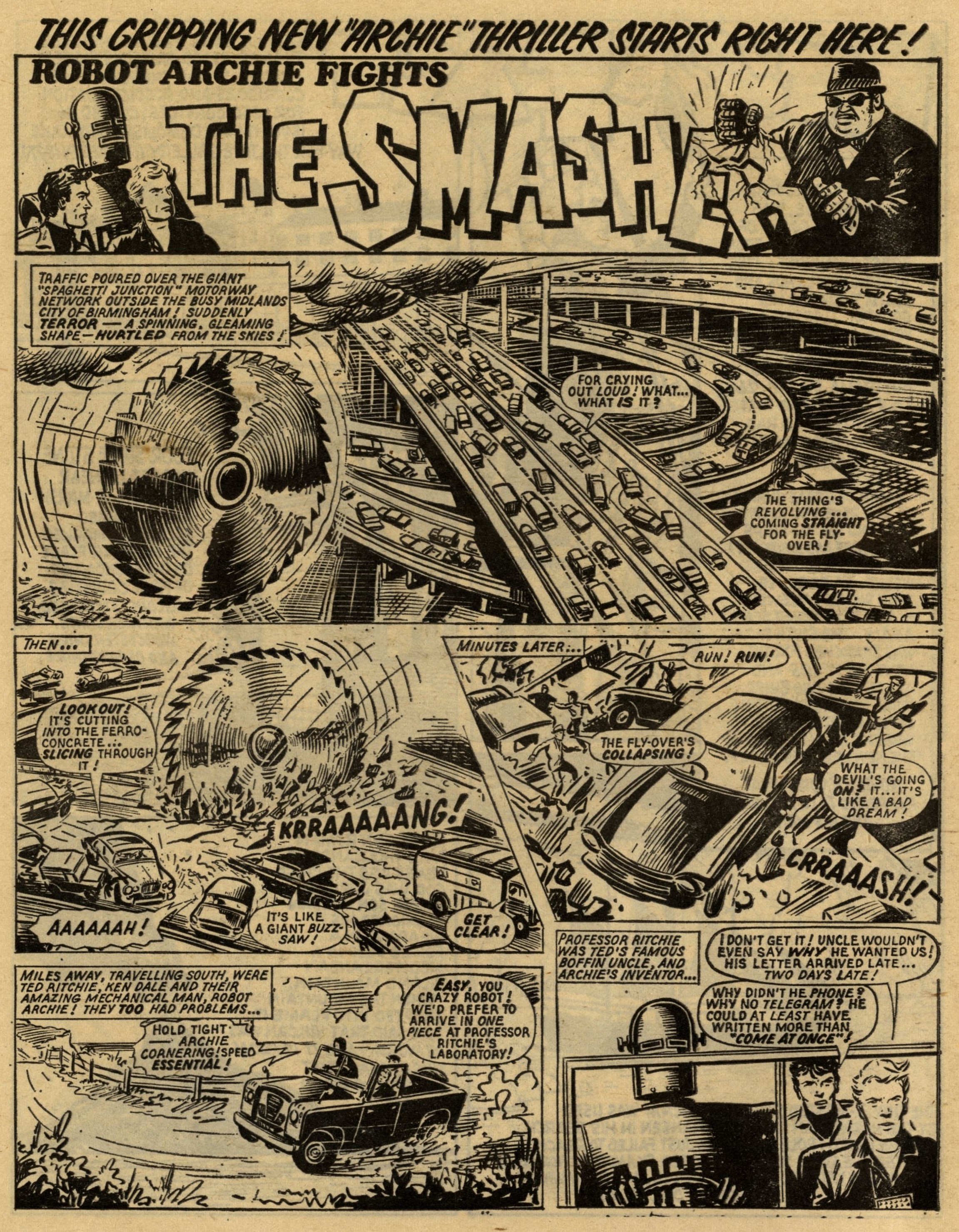 Robot Archie Fights the Smasher: E. George Cowan (writer), Ted Kearon (artist)