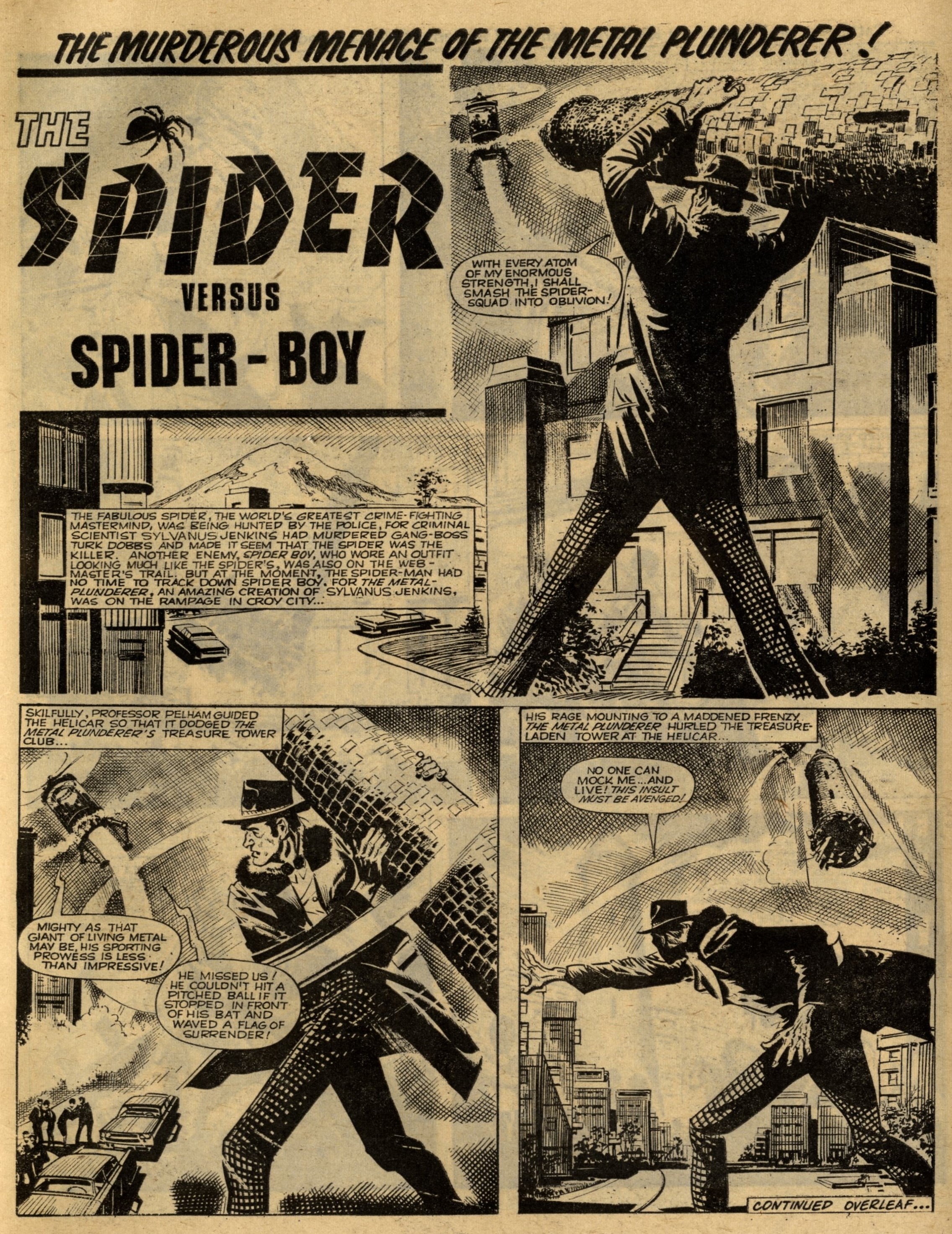 The Spider: Jerry Siegel (writer), Reg Bunn (artist)