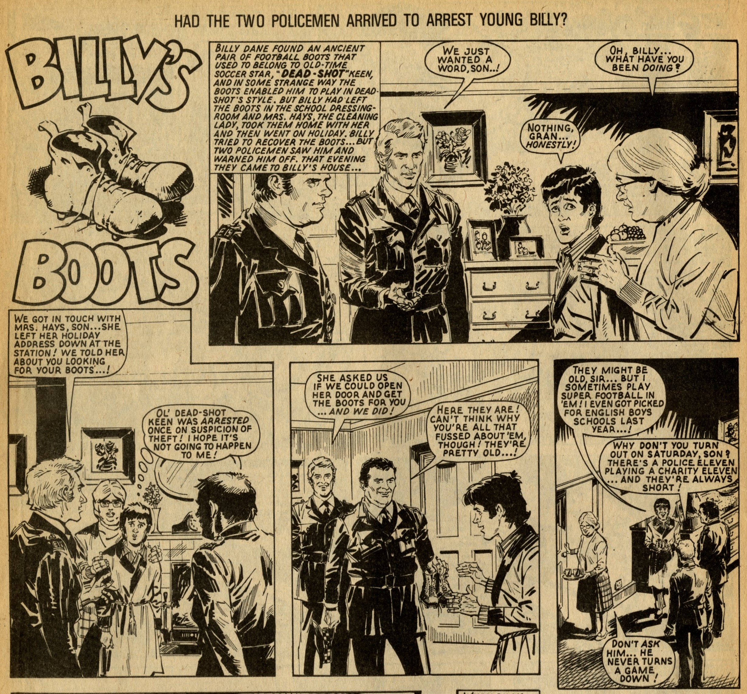 Billy’s Boots: Fred Baker (writer), Barrie Mitchell (artist)