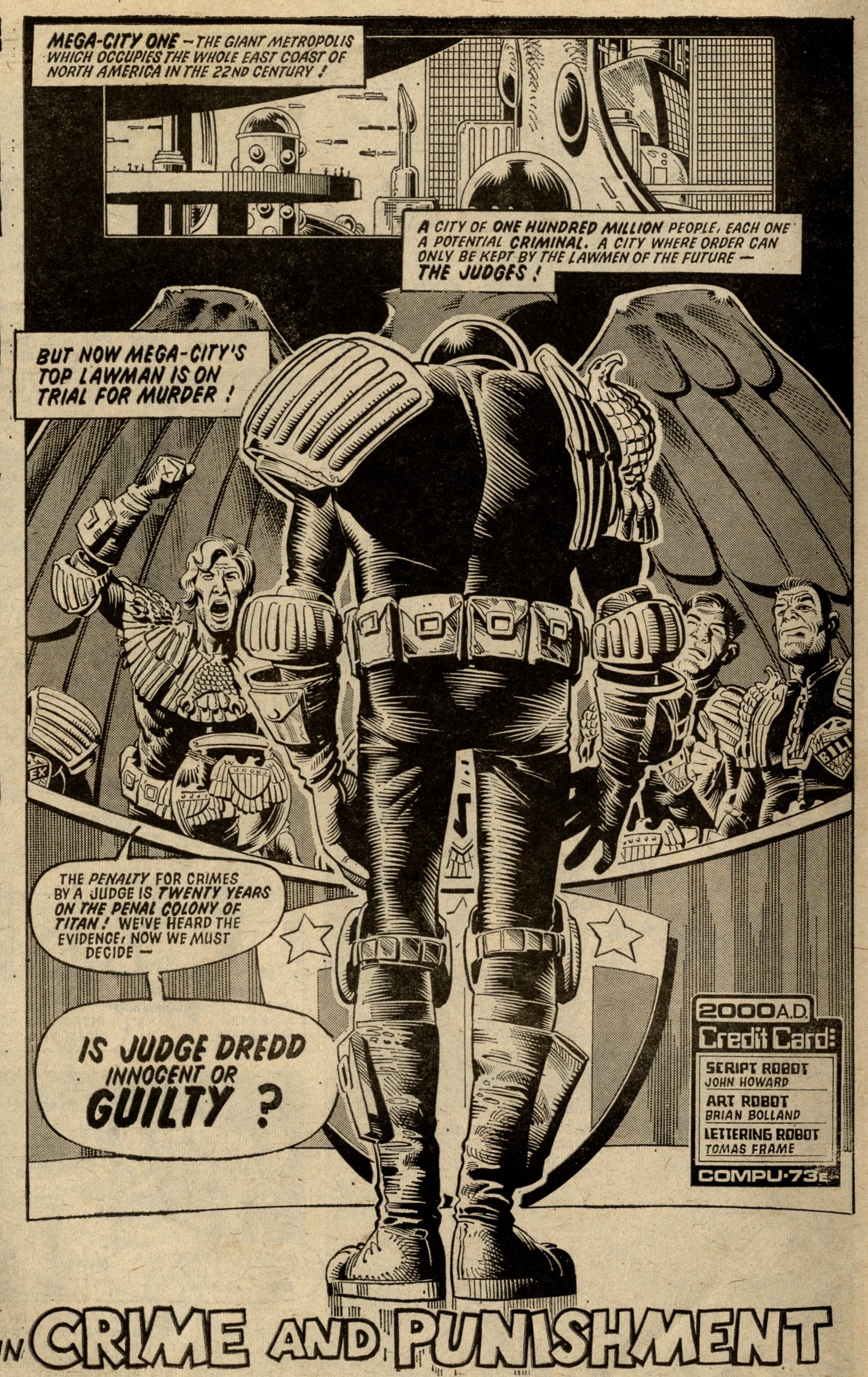 Judge Dredd: John Wagner (writer), Brian Bolland (artist)