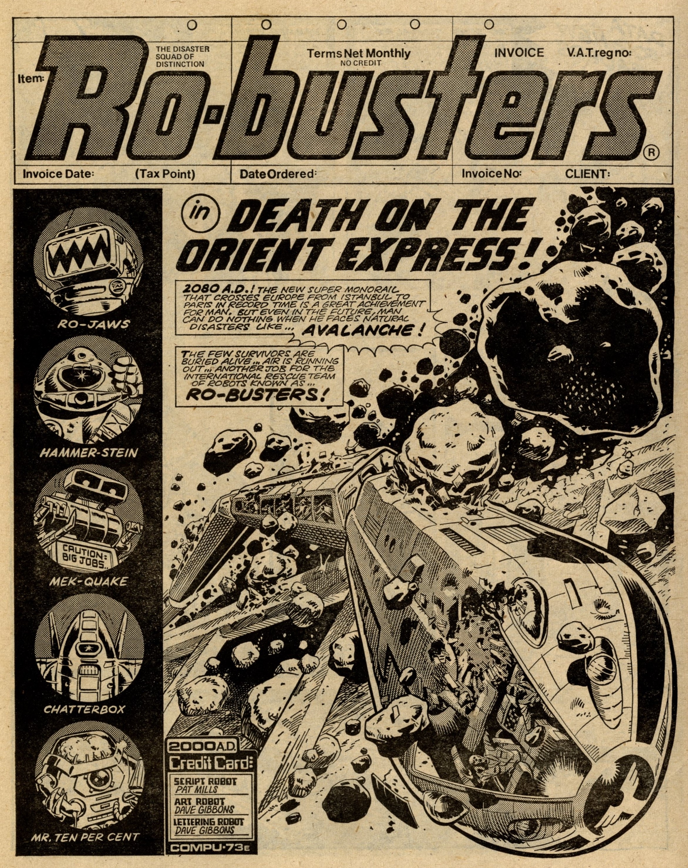 Ro-busters: Pat Mills (writer), Dave Gibbons (artist)