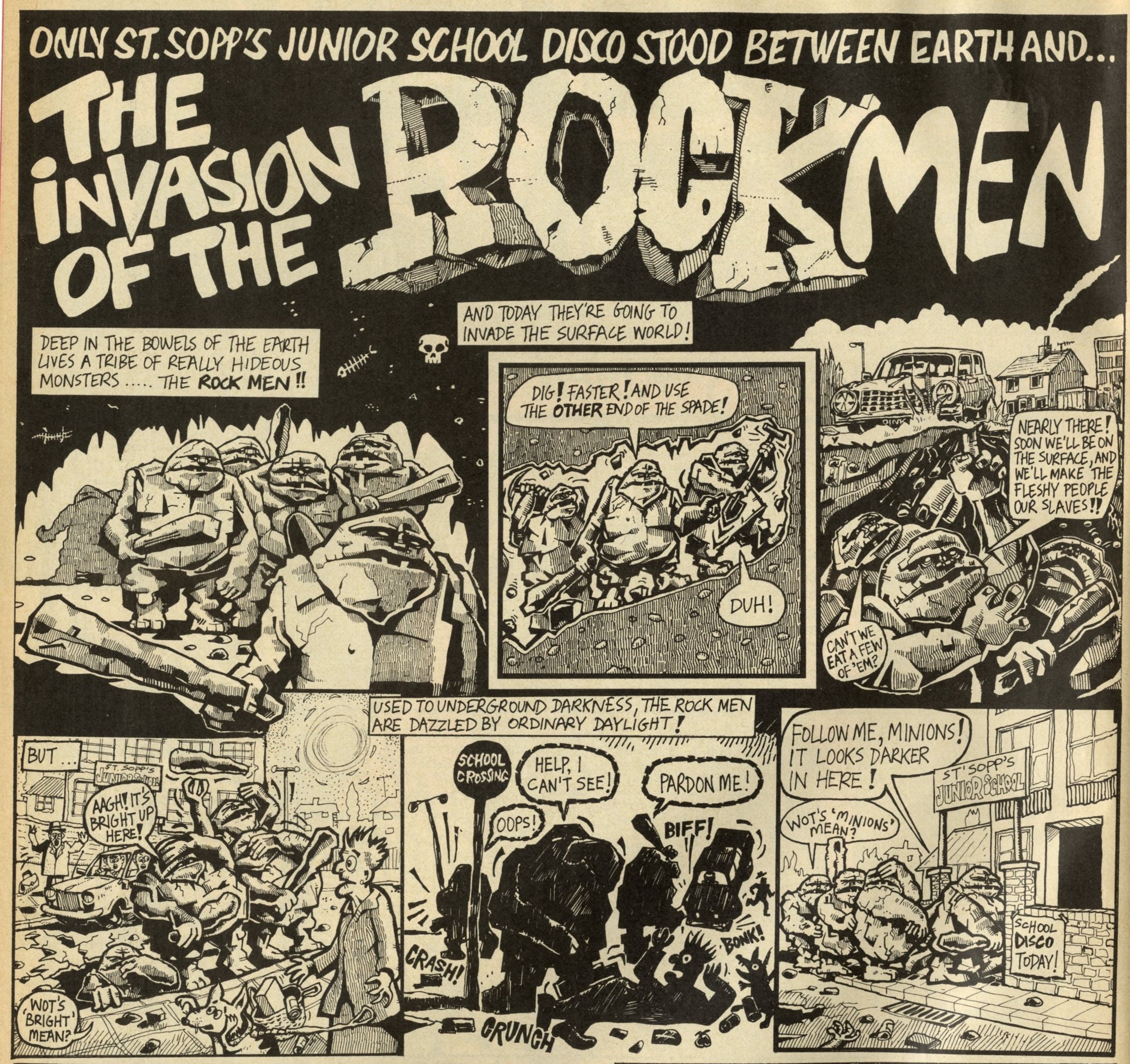The Invasion of the Rock Men: artist unknown