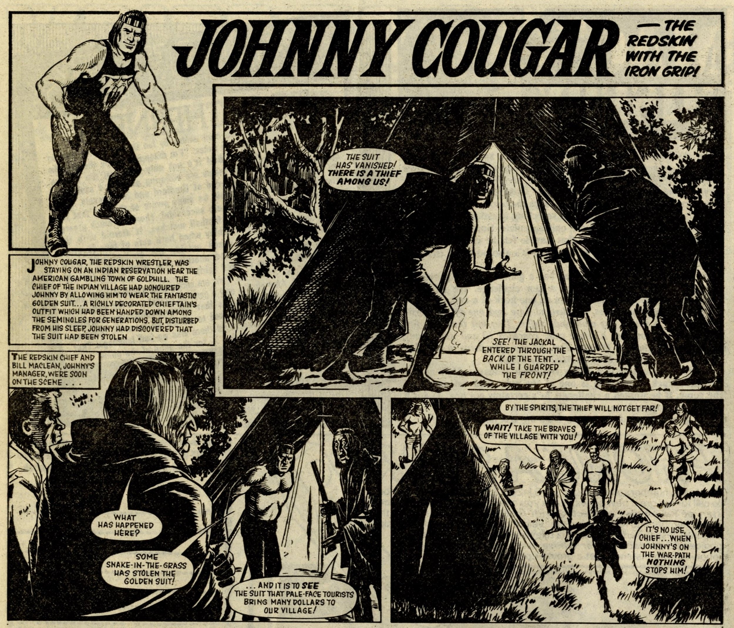 Johnny Cougar, reprinted from Tiger: Barrie Tomlinson (writer), John Gillatt (artist)