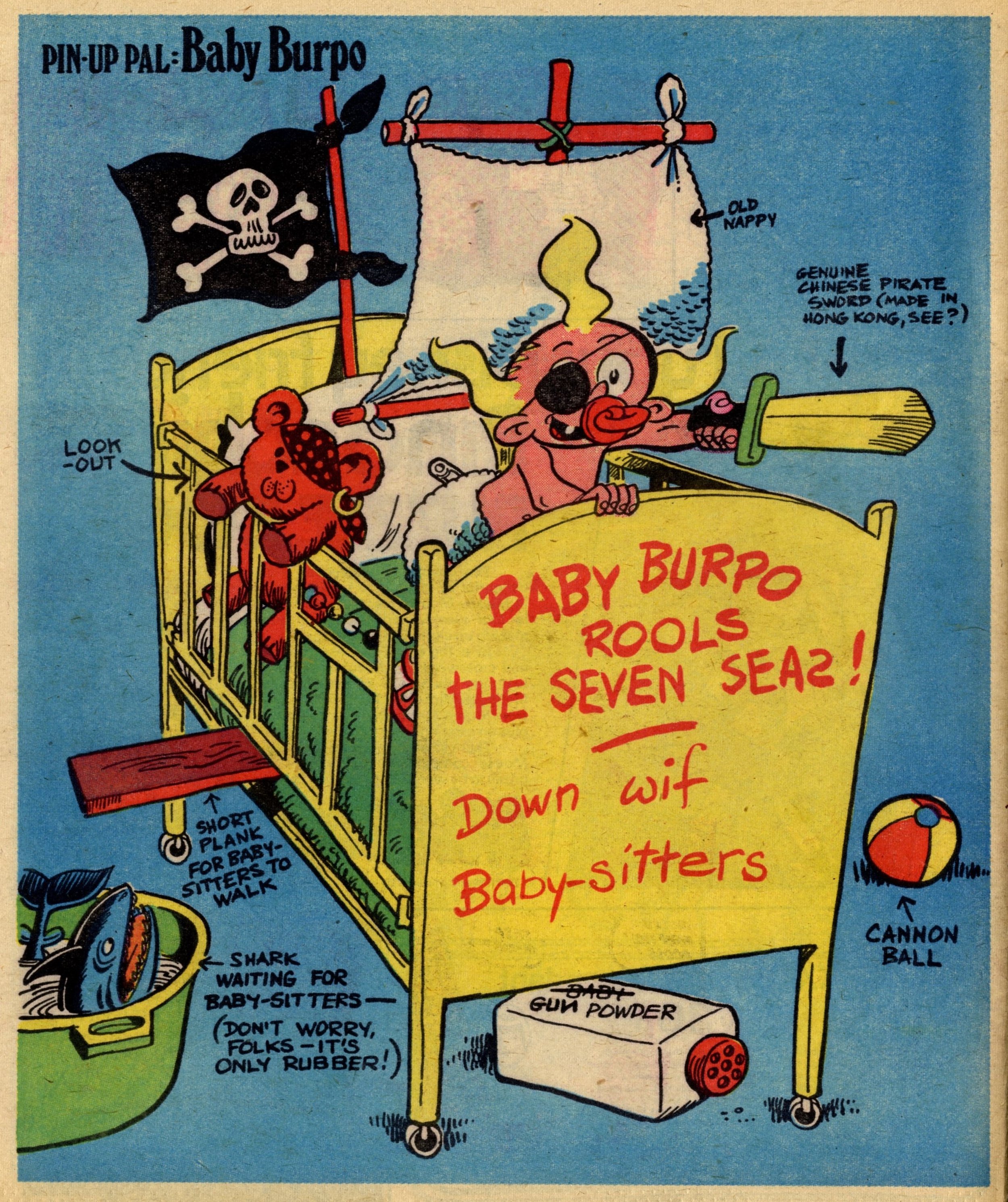 Pin-up Pal: Baby Burpo (artist Frank McDiarmid), 18 March 1978