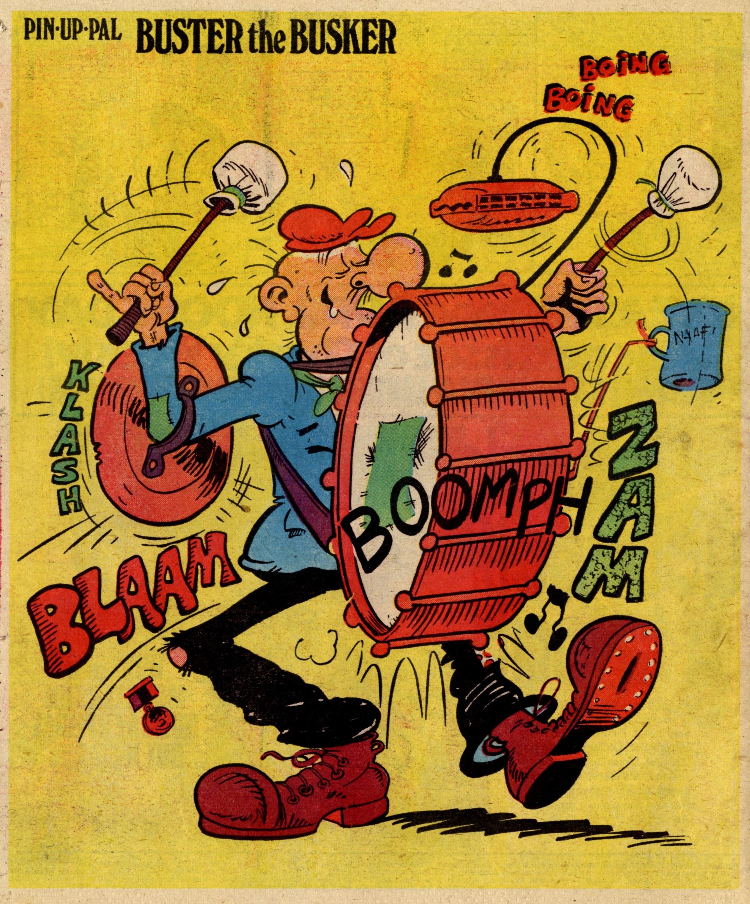 Pin-up Pal: Buster the Busker (artist Frank McDiarmid), 25 March 1978