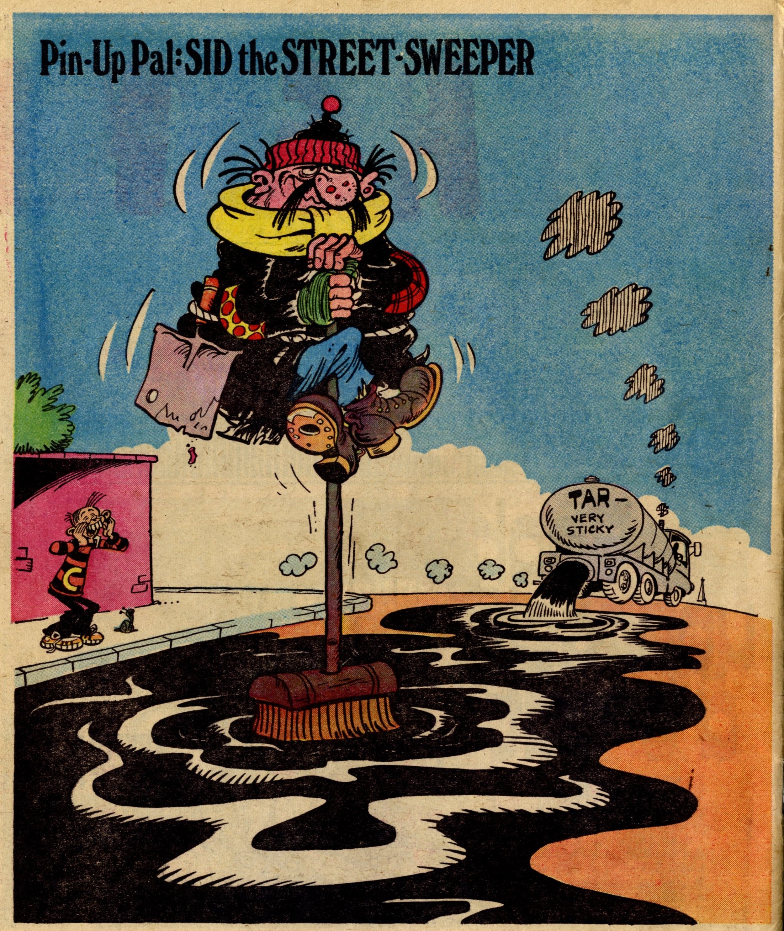 Pin-up Pal: Sid the Street-sweeper (artist Frank McDiarmid), 8 April 1978