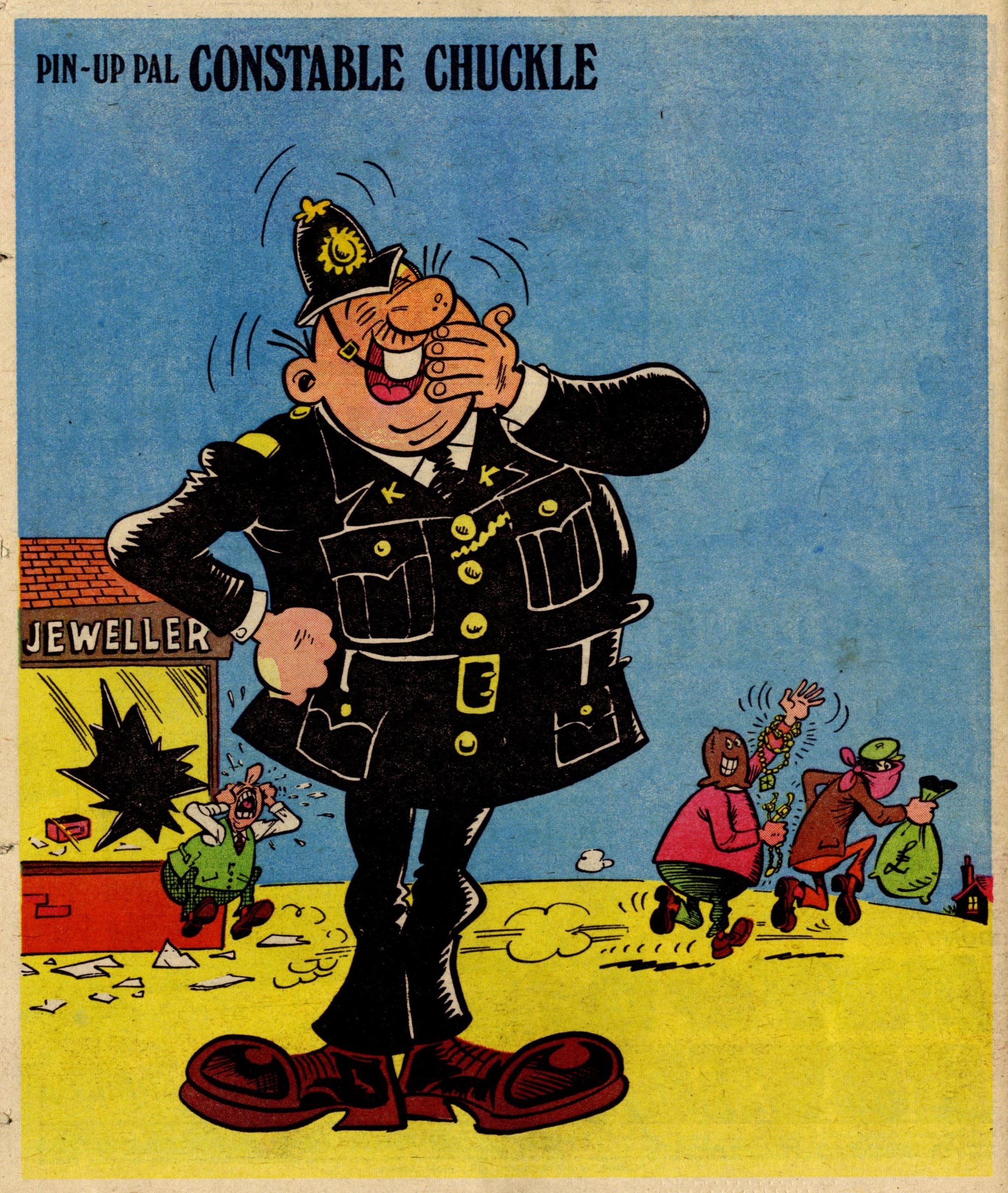 Pin-up Pal: Constable Chuckle (artist Frank McDiarmid), 22 April 1978
