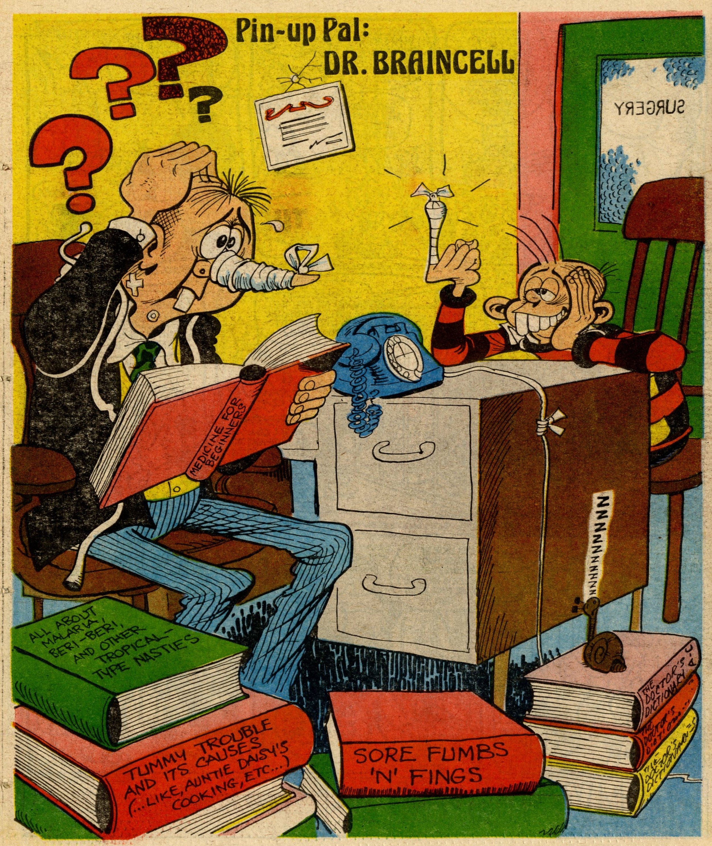 Pin-up Pal: Dr Braincell (artist Frank McDiarmid), 24 February 1979