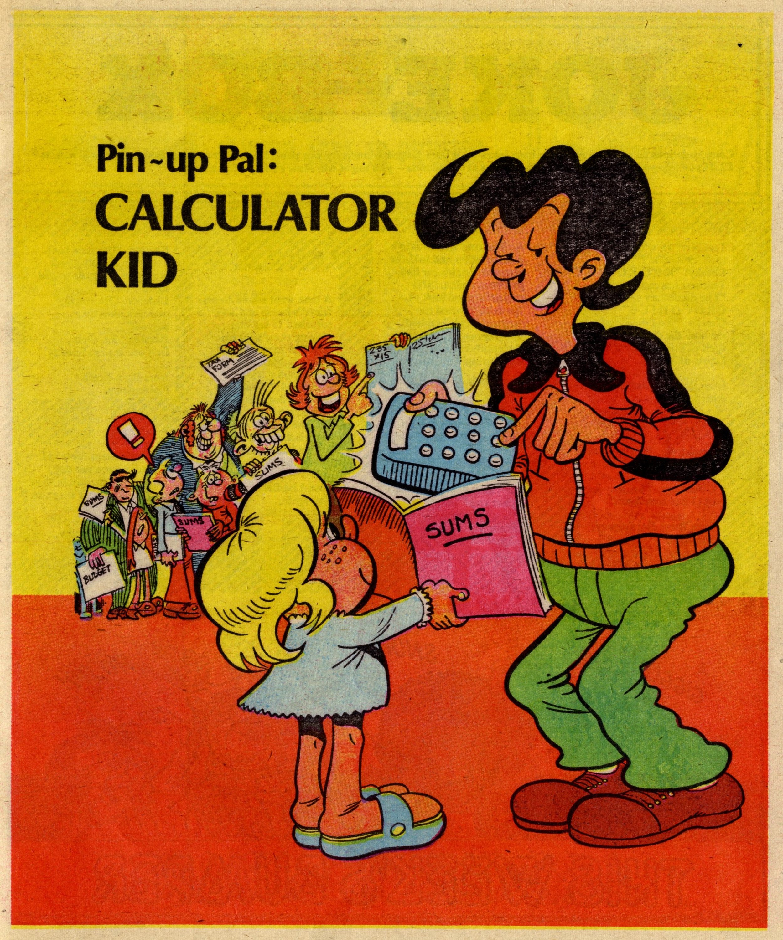 Pin-up Pal: Calculator Kid (artist Frank McDiarmid), 16 September 1978