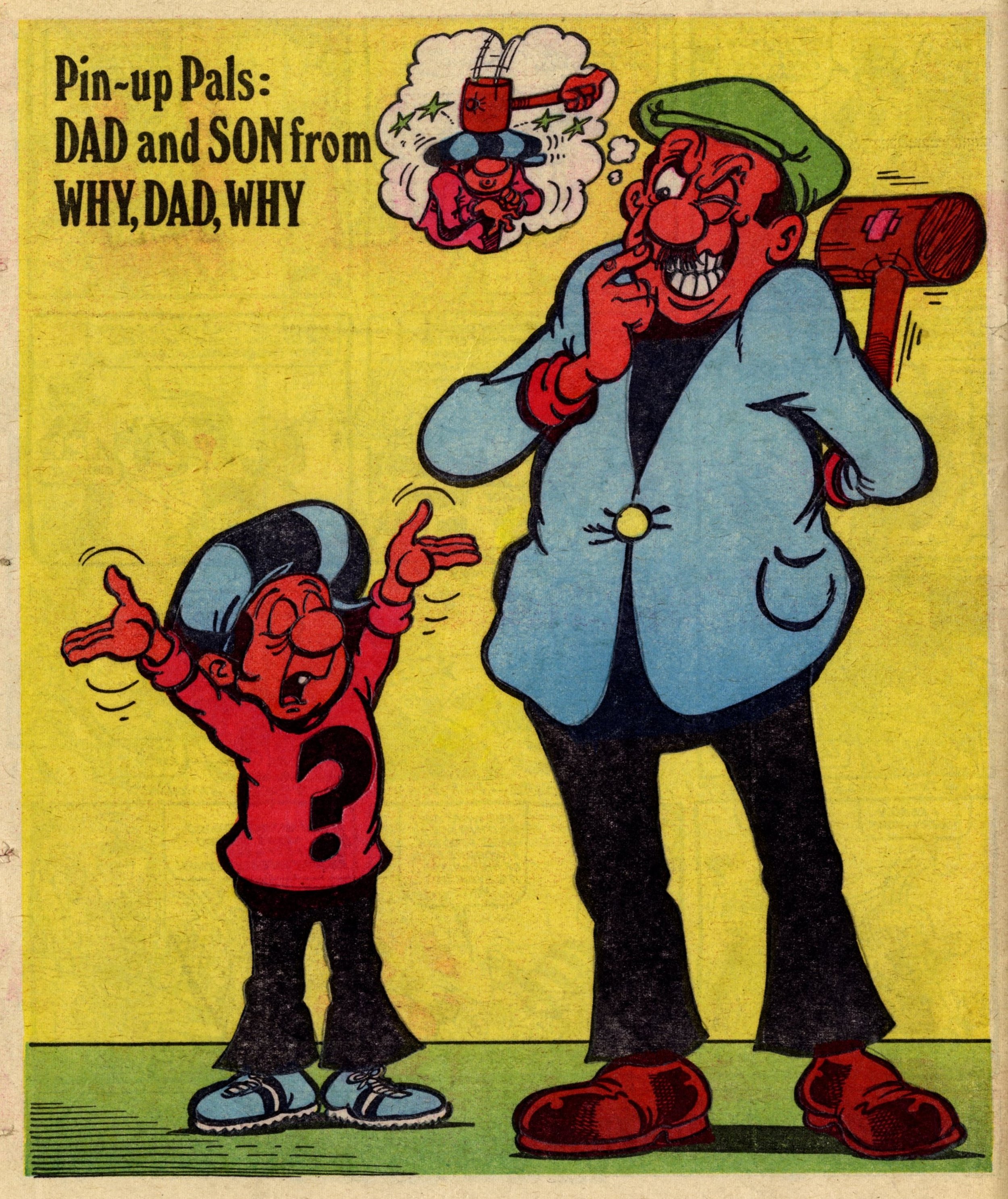 Pin-up Pal: Dad and Son, from Why, Dad, Why? (artist John Geering), 10 March 1979