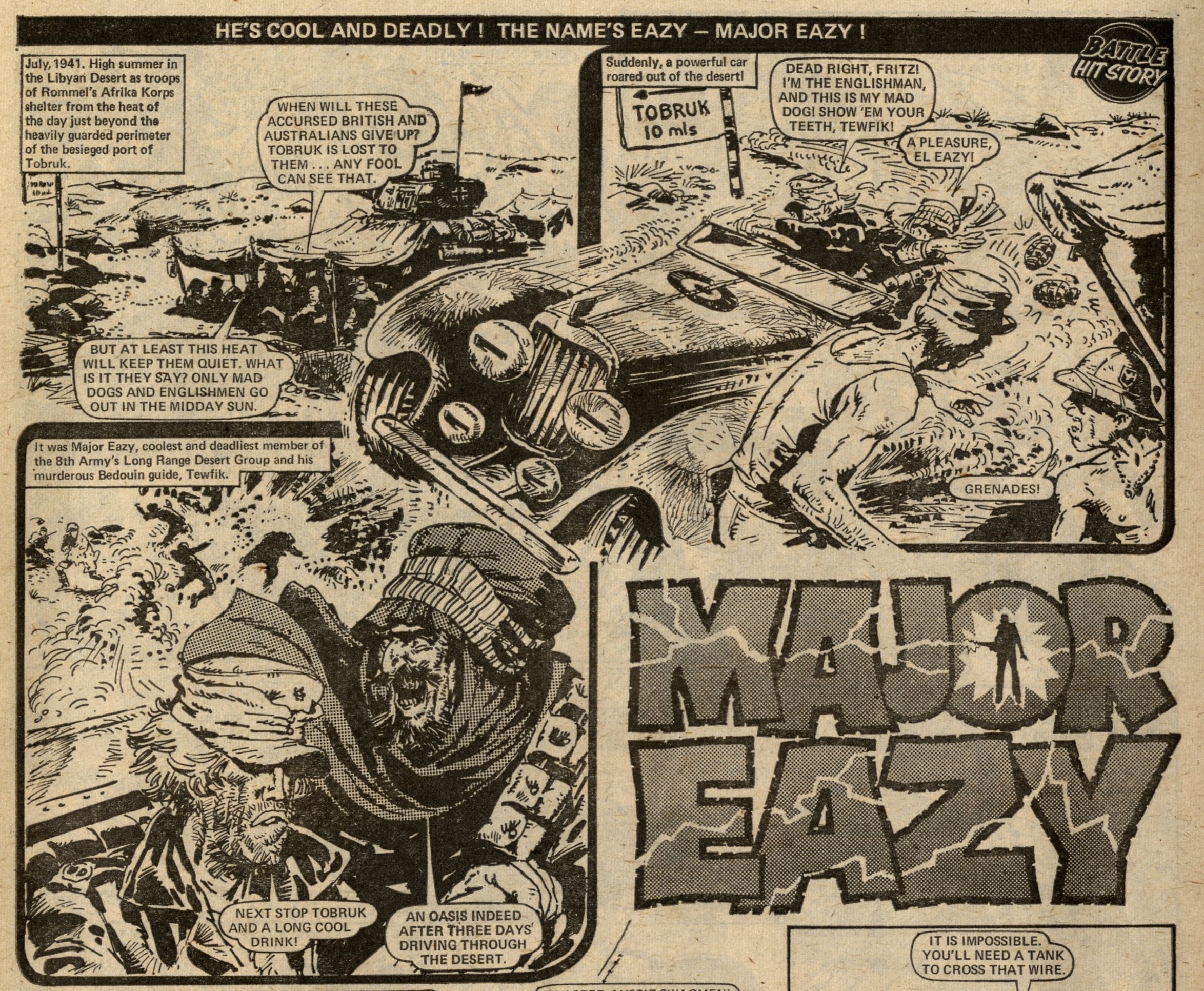 Major Eazy: Alan Hebden (writer), Carlos Ezquerra (artist)