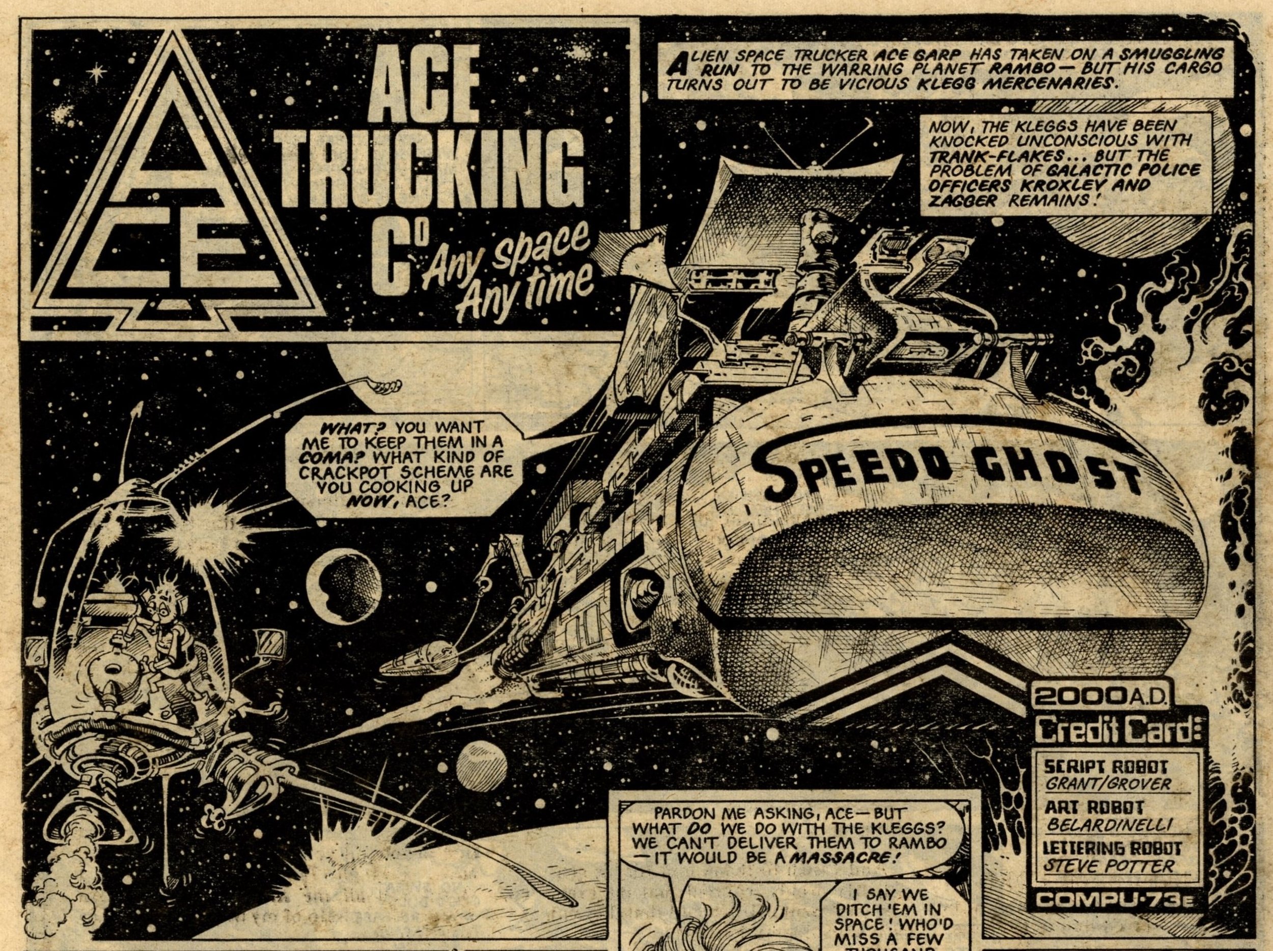 Ace Trucking Co: John Wagner and Alan Grant (writers), Massimo Belardinelli (artist)