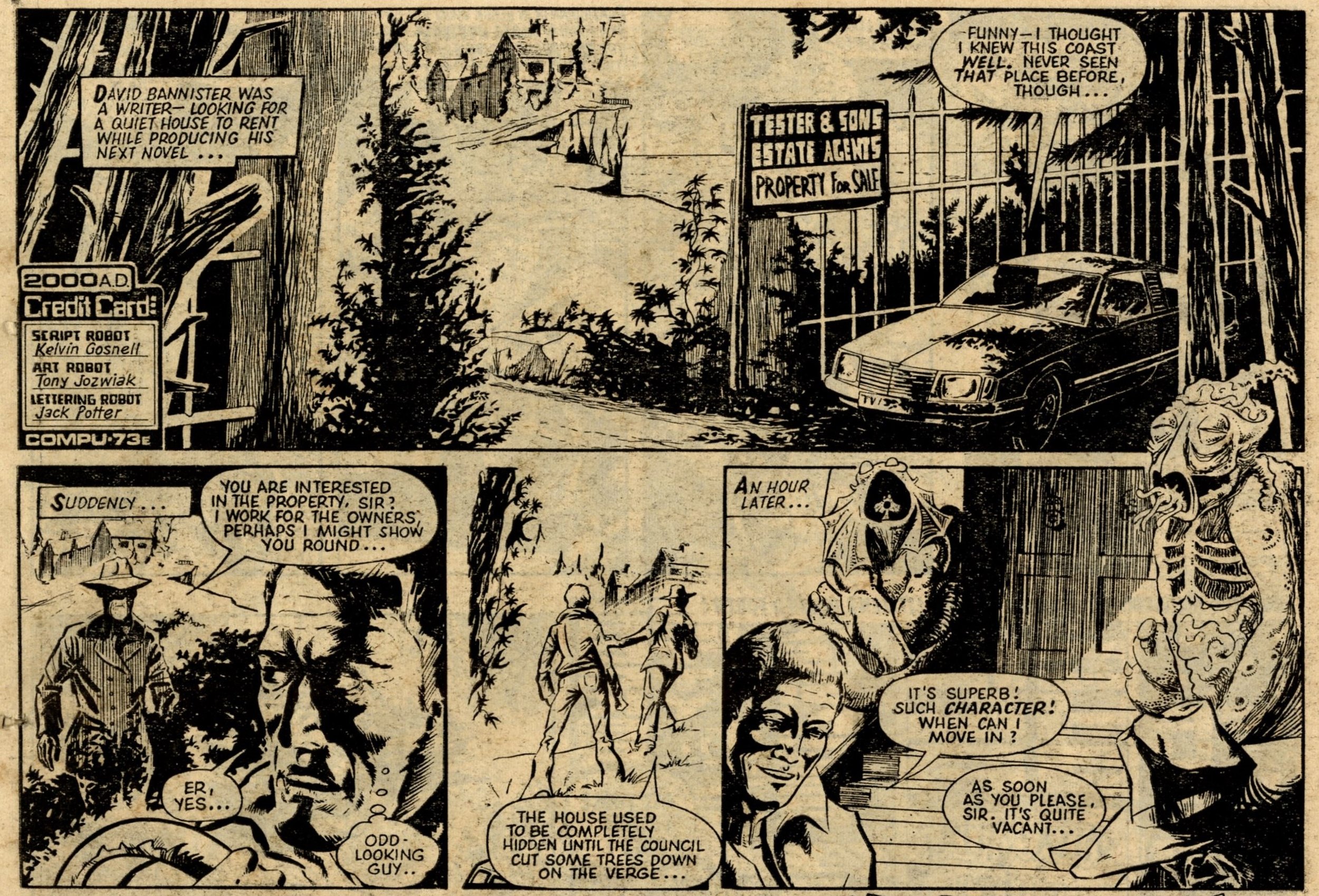 Tharg’s Future Shocks: Space to Let!: Kelvin Gosnell (writer), Tony Jozwiak (artist)