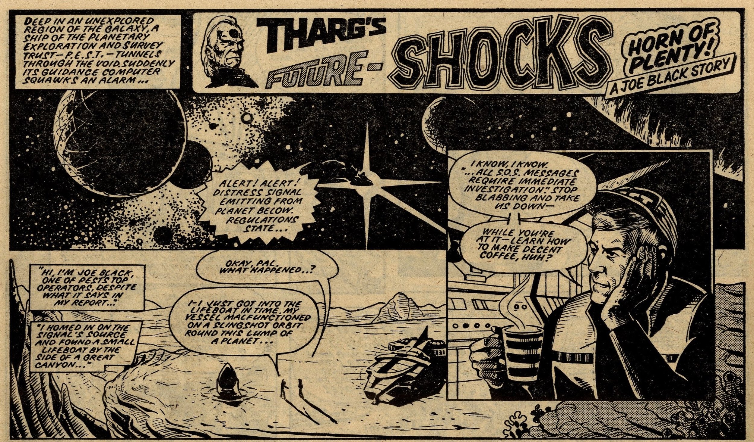 Tharg’s Future Shocks: The Horn of Plenty!: Kelvin Gosnell (writer), John Higgins (artist)
