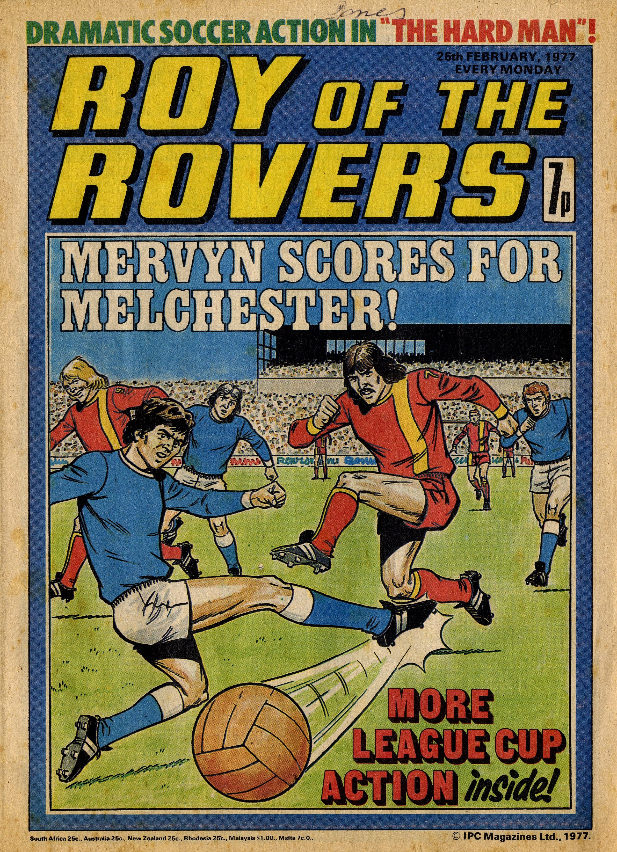 Roy of the Rovers cover artwork: David Sque