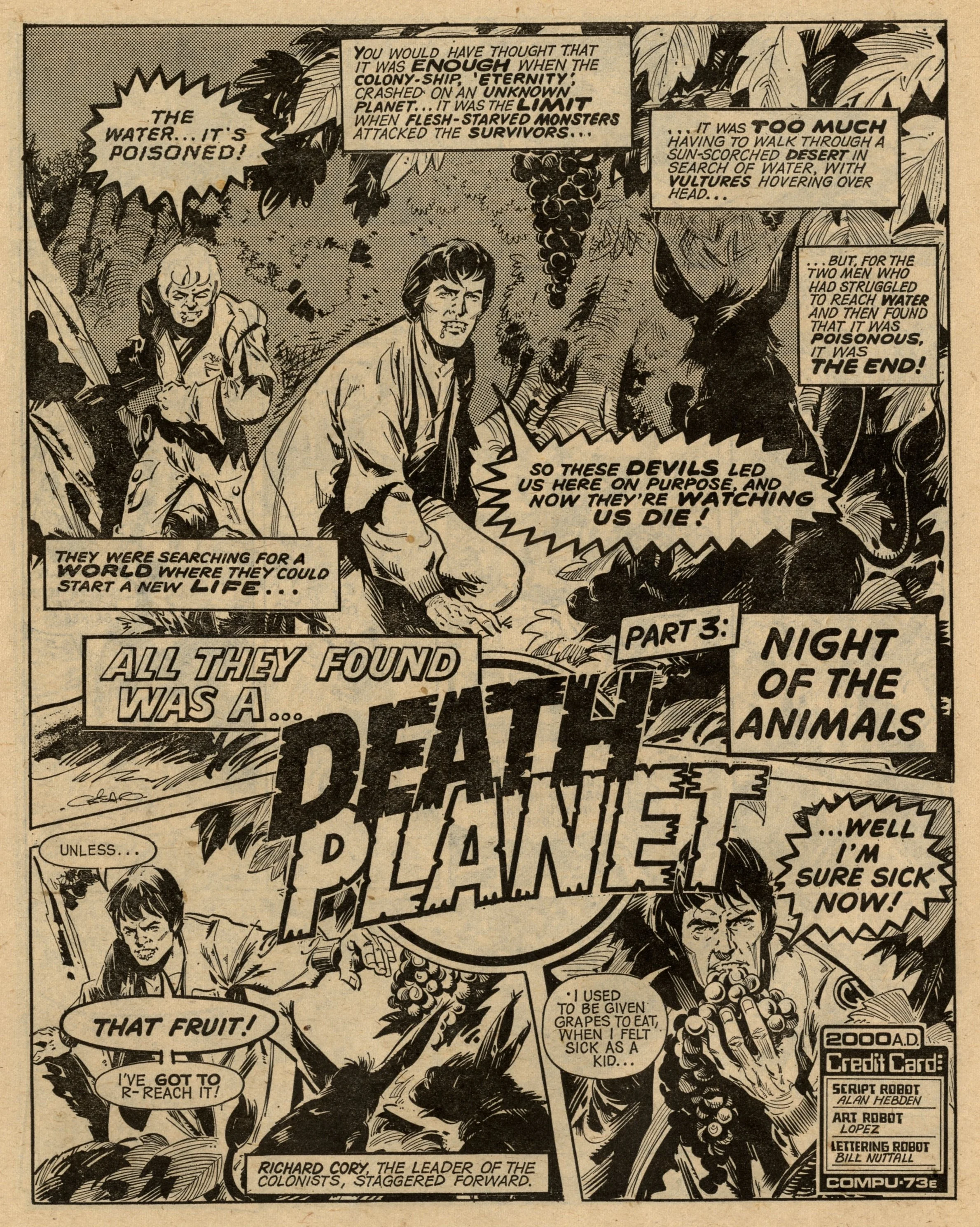 Death Planet: Alan Hebden (writer), Lopez (artist)