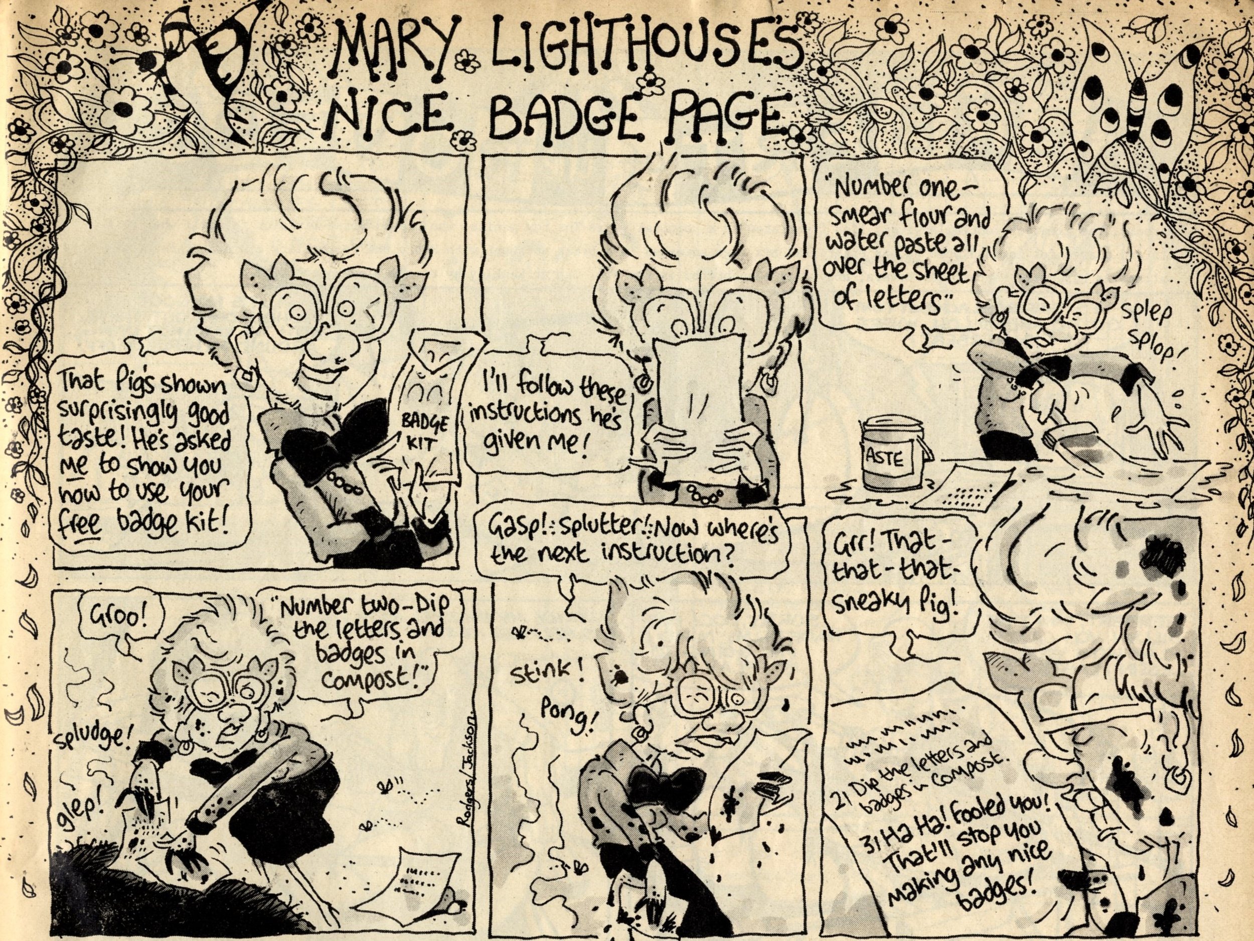 Mary Lighthouse’s Nice Badge Page: Mark Rodgers (writer), Ian Jackson (artist)