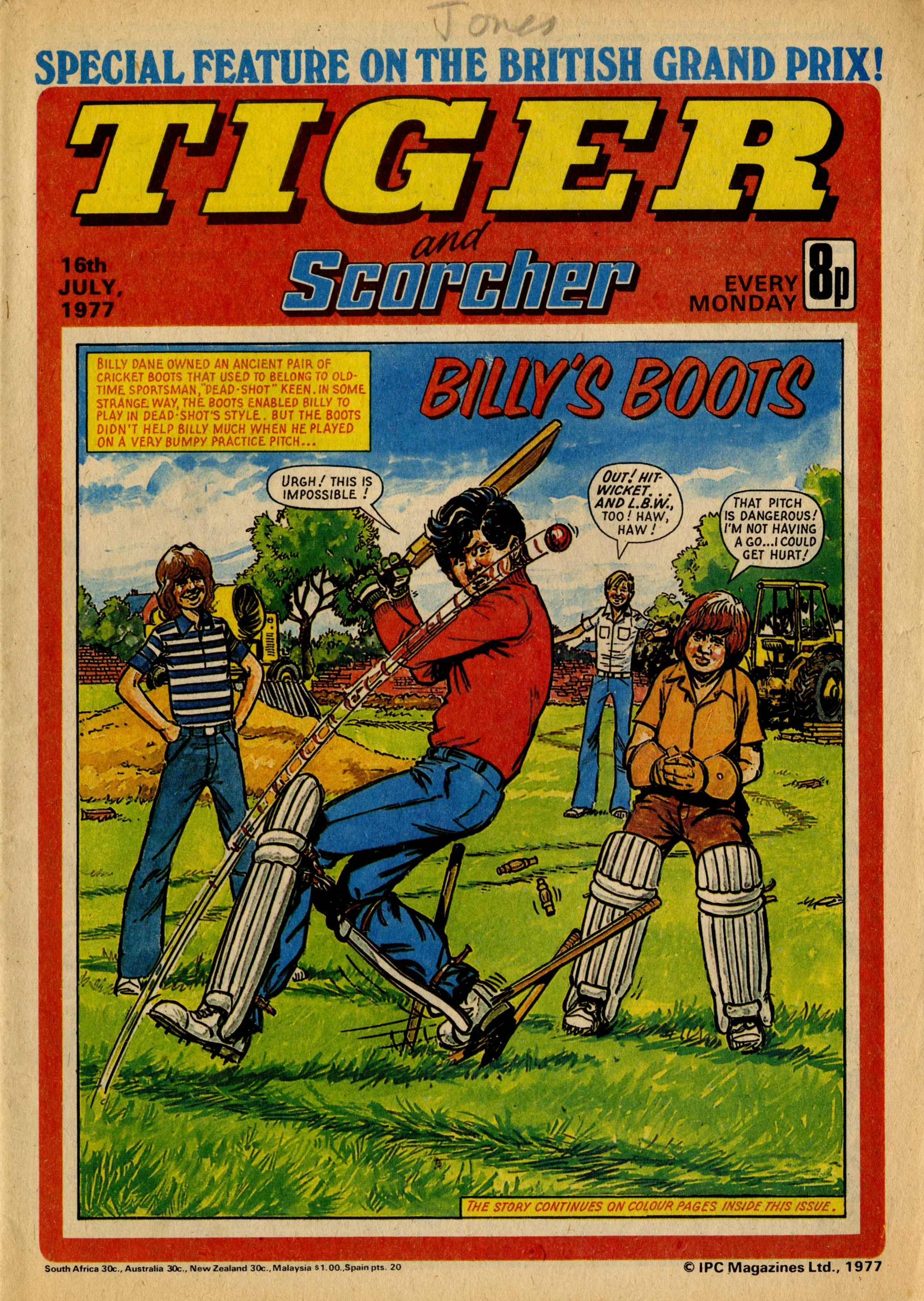 On this day, 16 July 1977: Tiger and Scorcher 