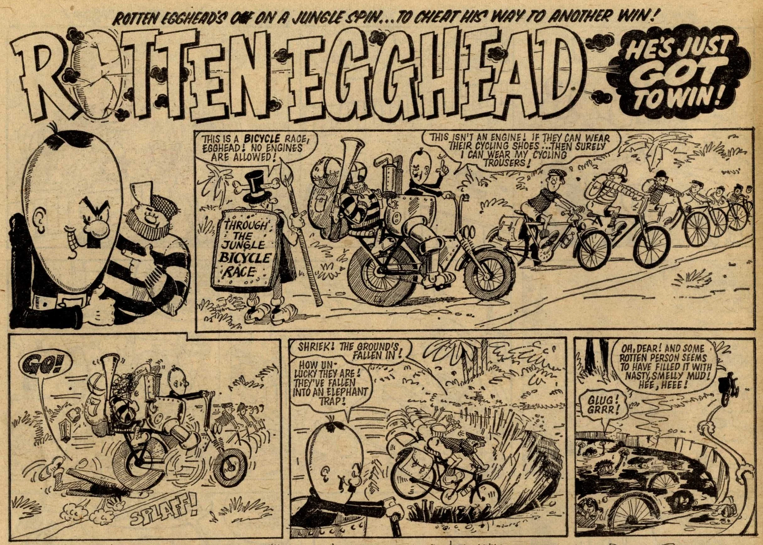 Rotten Egghead, drawn by Alan Rogers