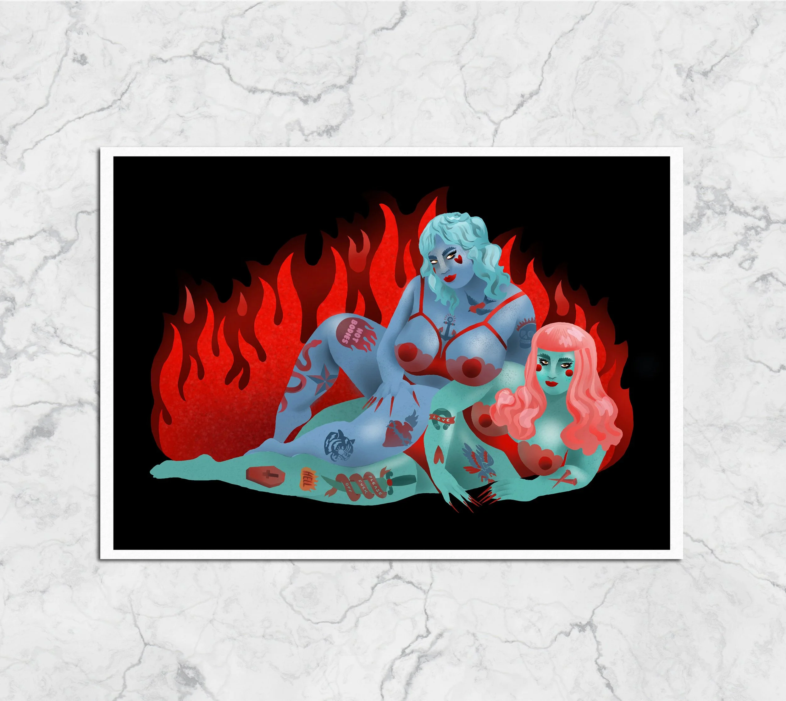 Straight to Hell - Giclée Fine Art Print A2, A3, A4