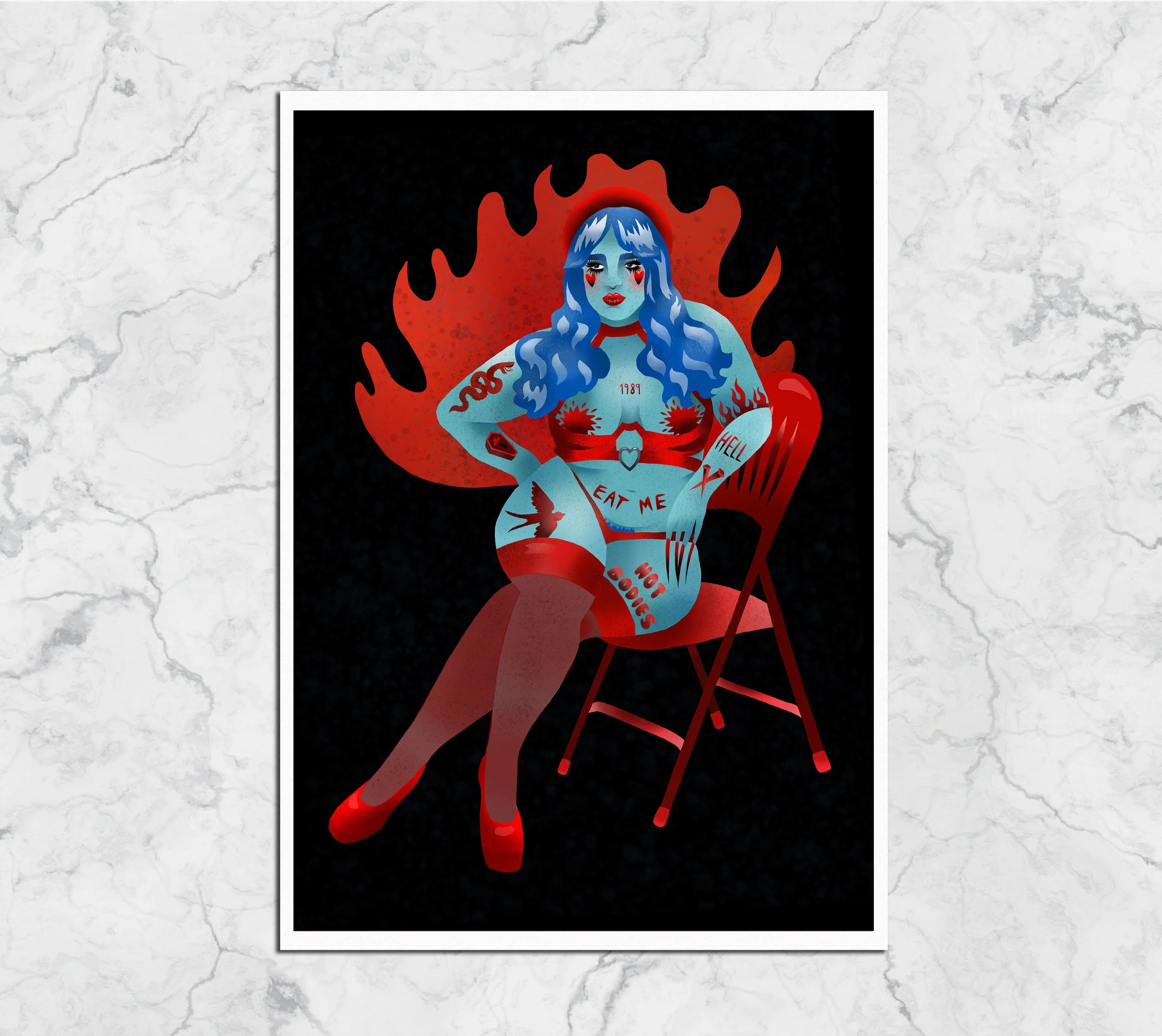 Go Down in Flames - Giclée Fine Art Print A2, A3, A4