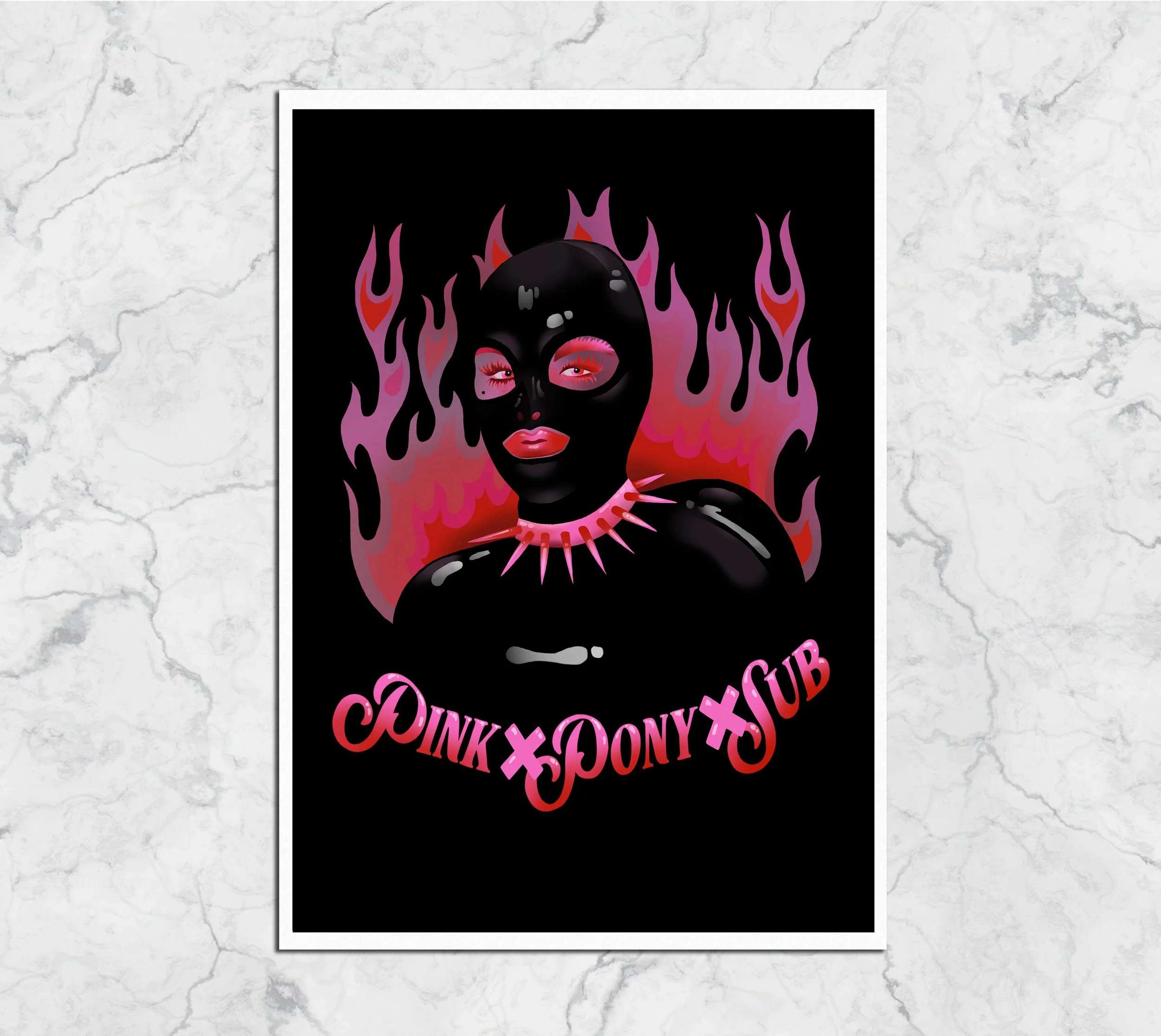 Pink Pony Sub - Giclée Fine Art Print A2, A3, A4