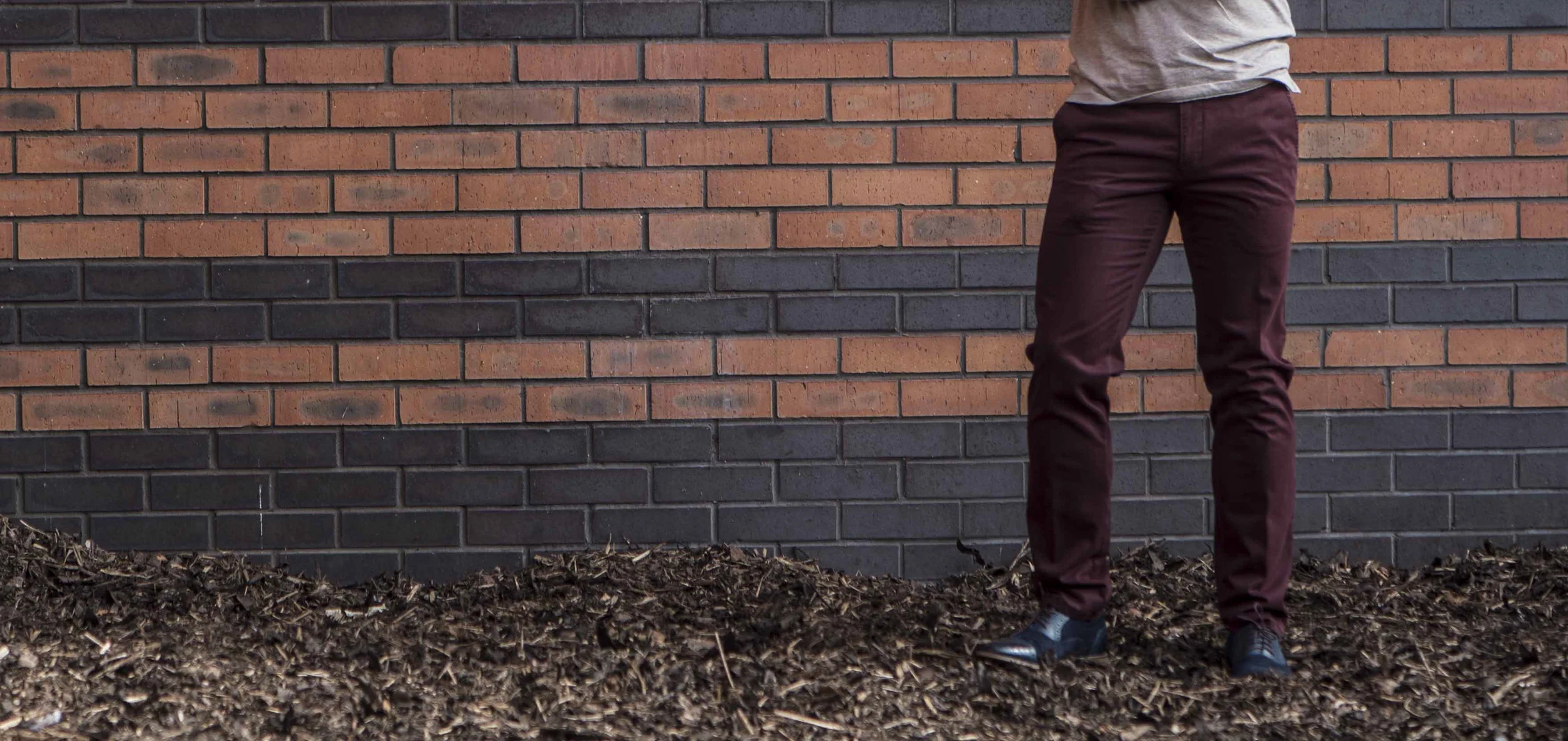 wine coloured chinos