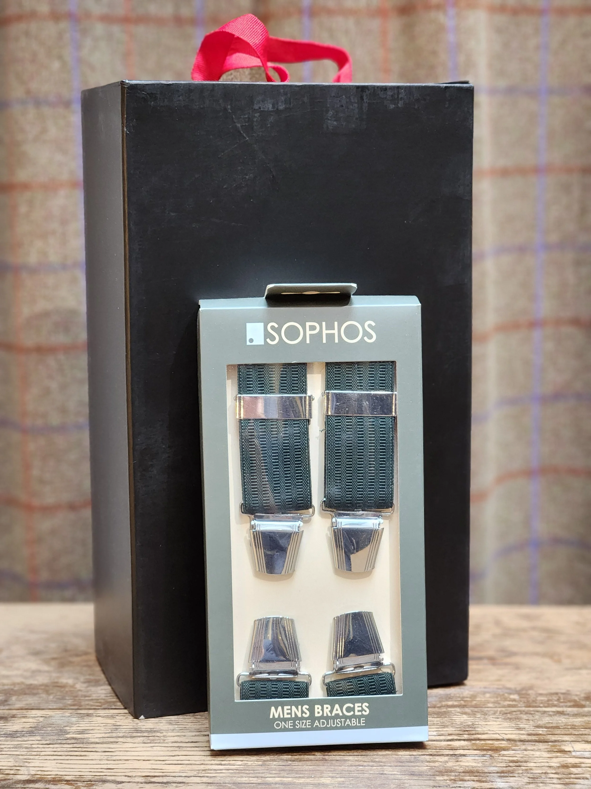 Clip Trouser Braces- Forest Green