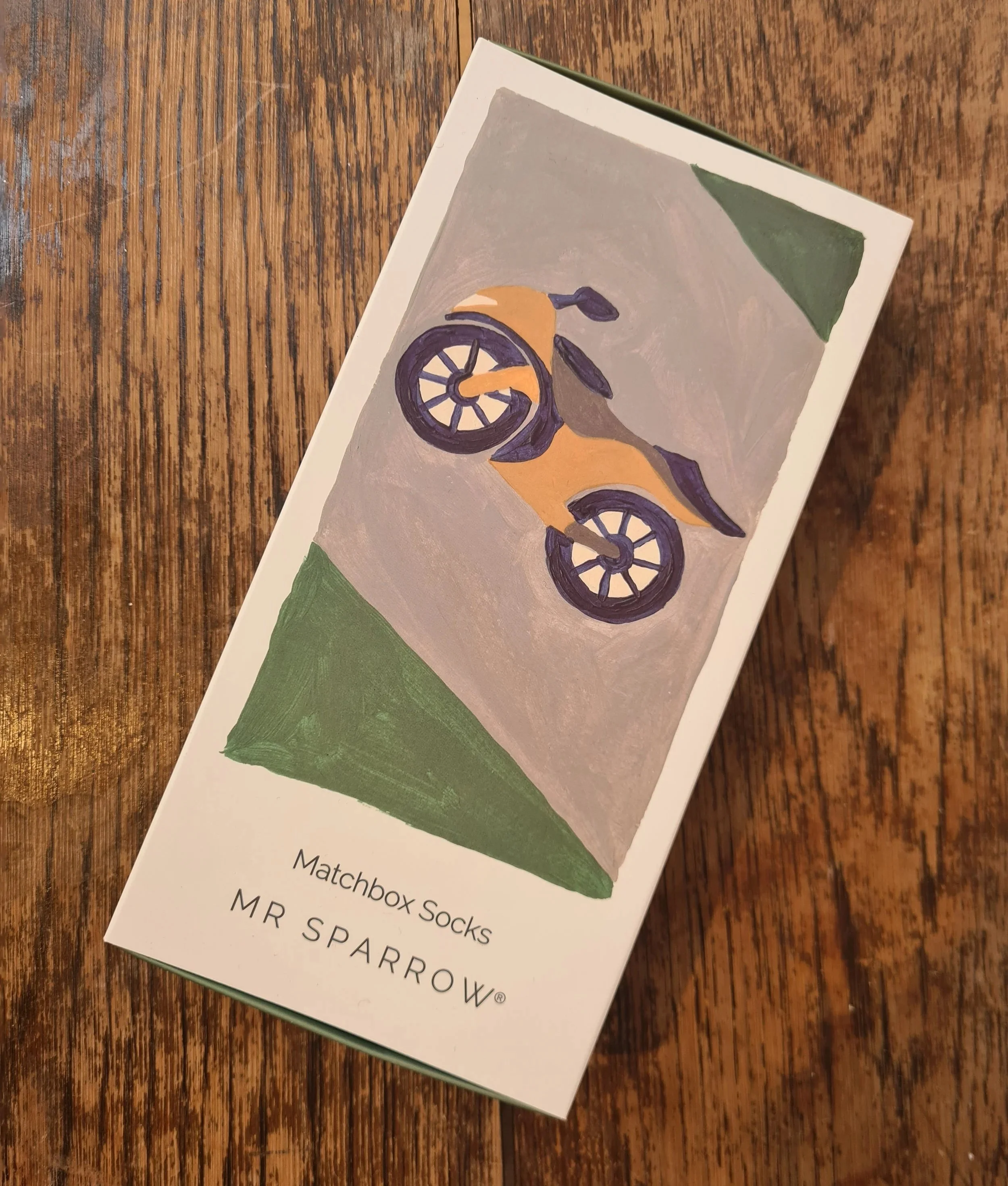 Mr Sparrow Matchbox Socks - Motorbikes