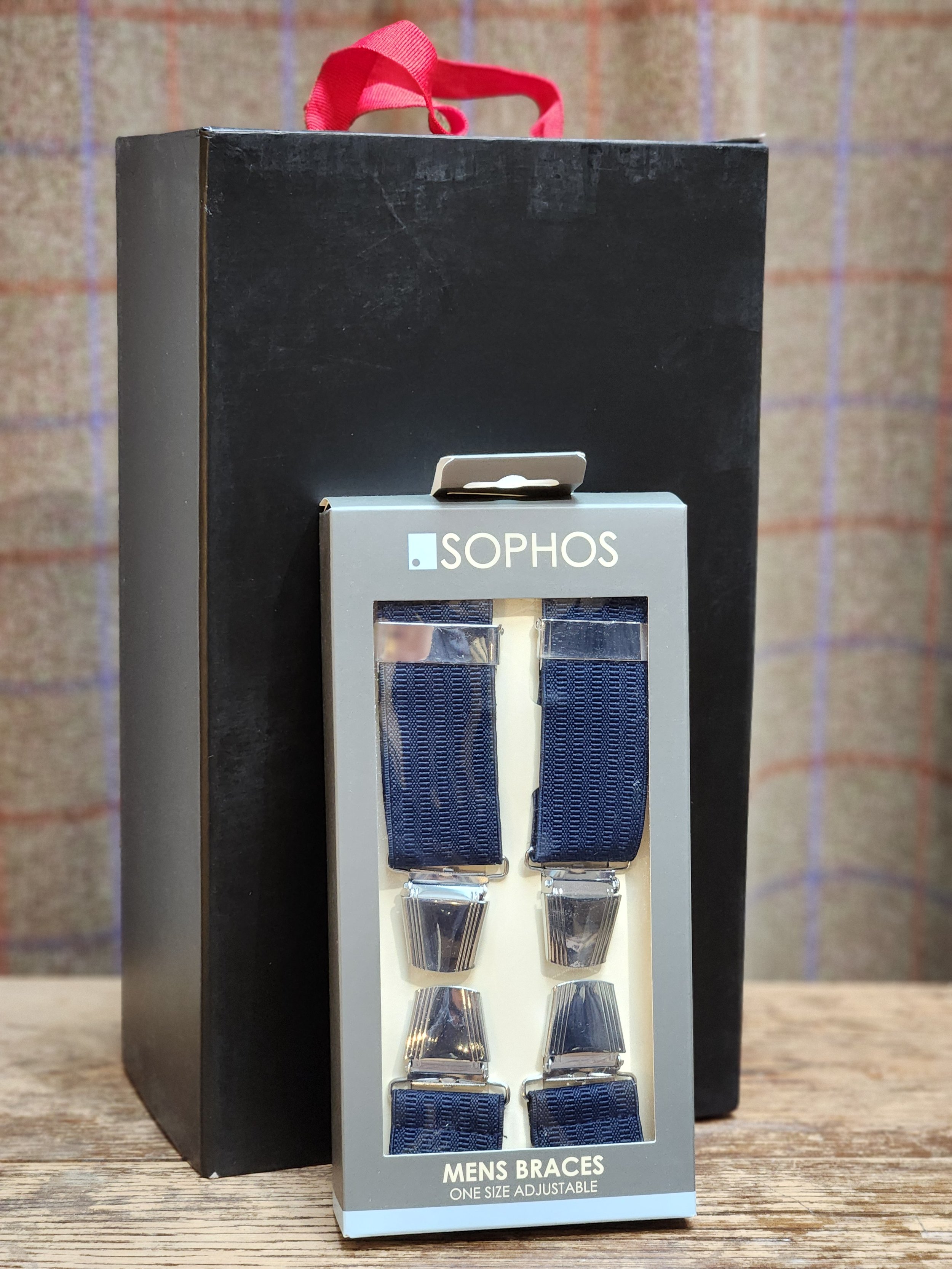 Clip Trouser Braces - Navy