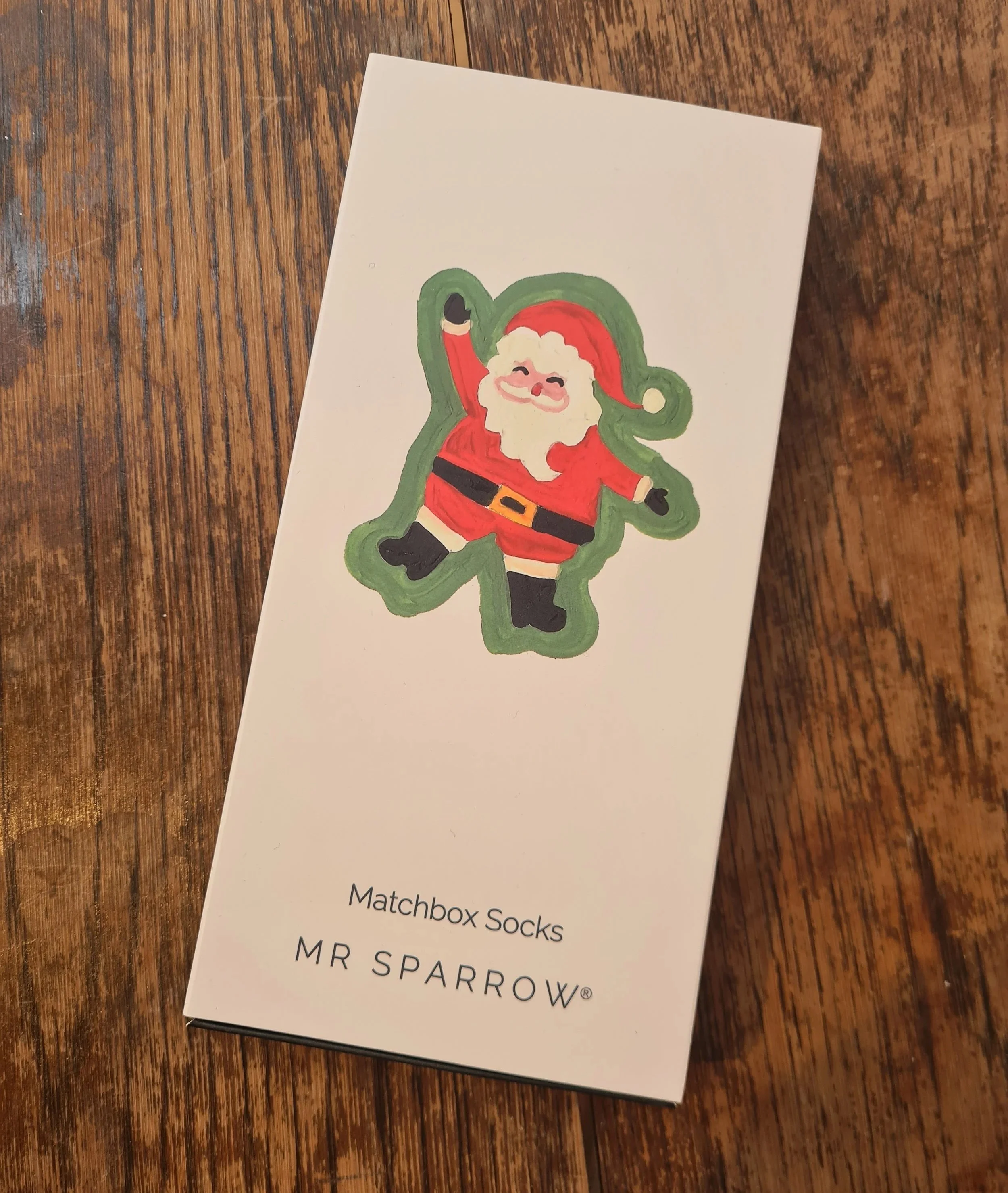 Mr Sparrow Matchbox Socks - Jolly Santa