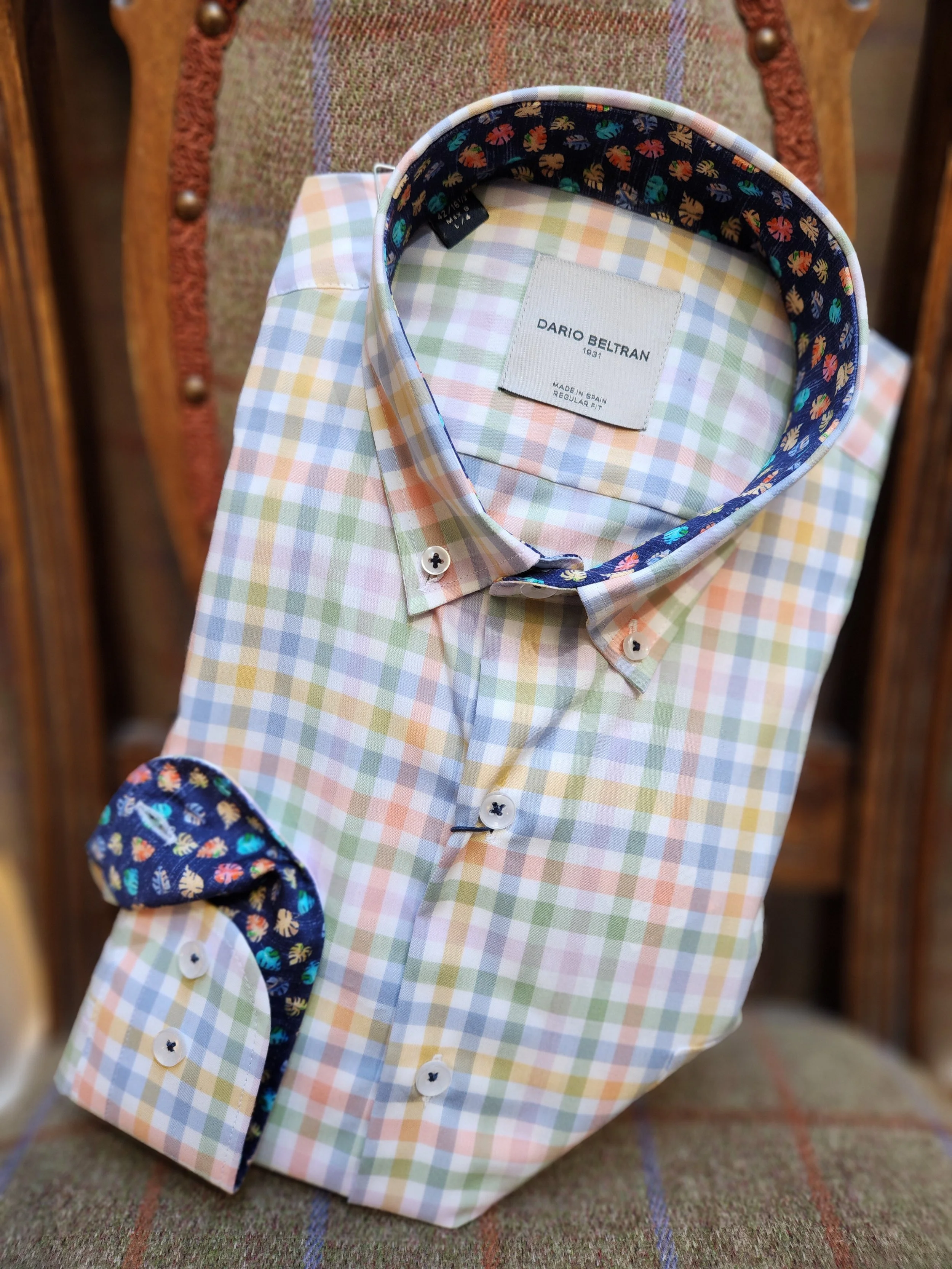 Dario Beltran Pastel Check Shirt