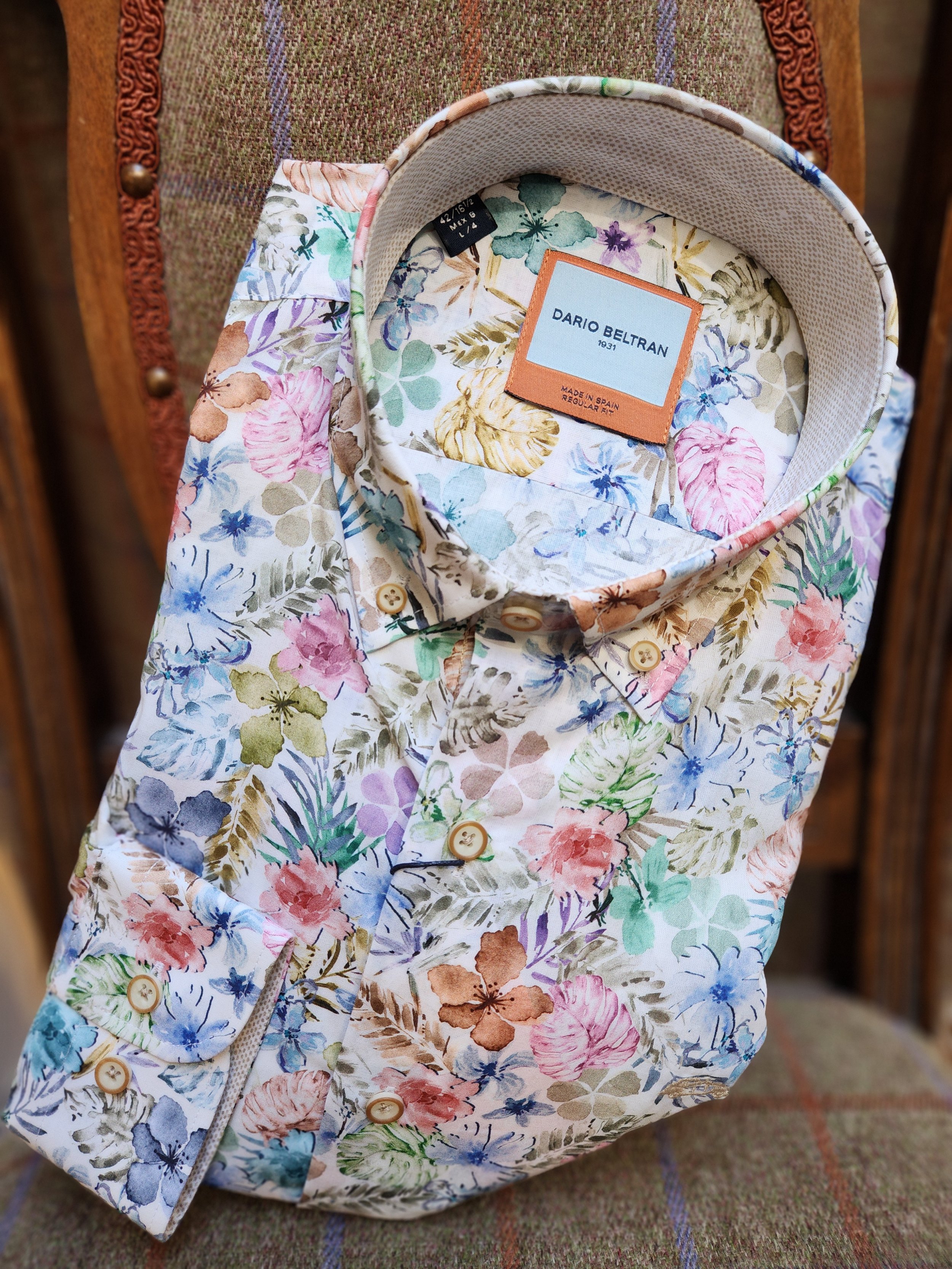Dario Beltran Colourful Floral Shirt
