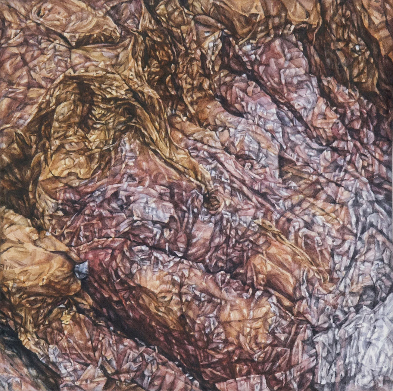 Passage 1, watercolour on paper, 20cm x 20cm, 2014