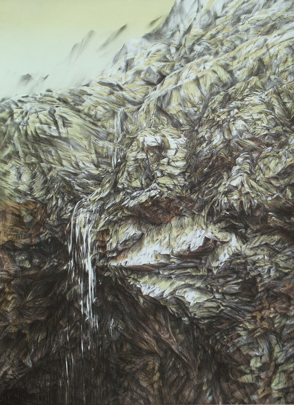 Ravine II, lithograph, 76 x 56 cm, edition of 4, 2012 (printed at Lancaster Press)