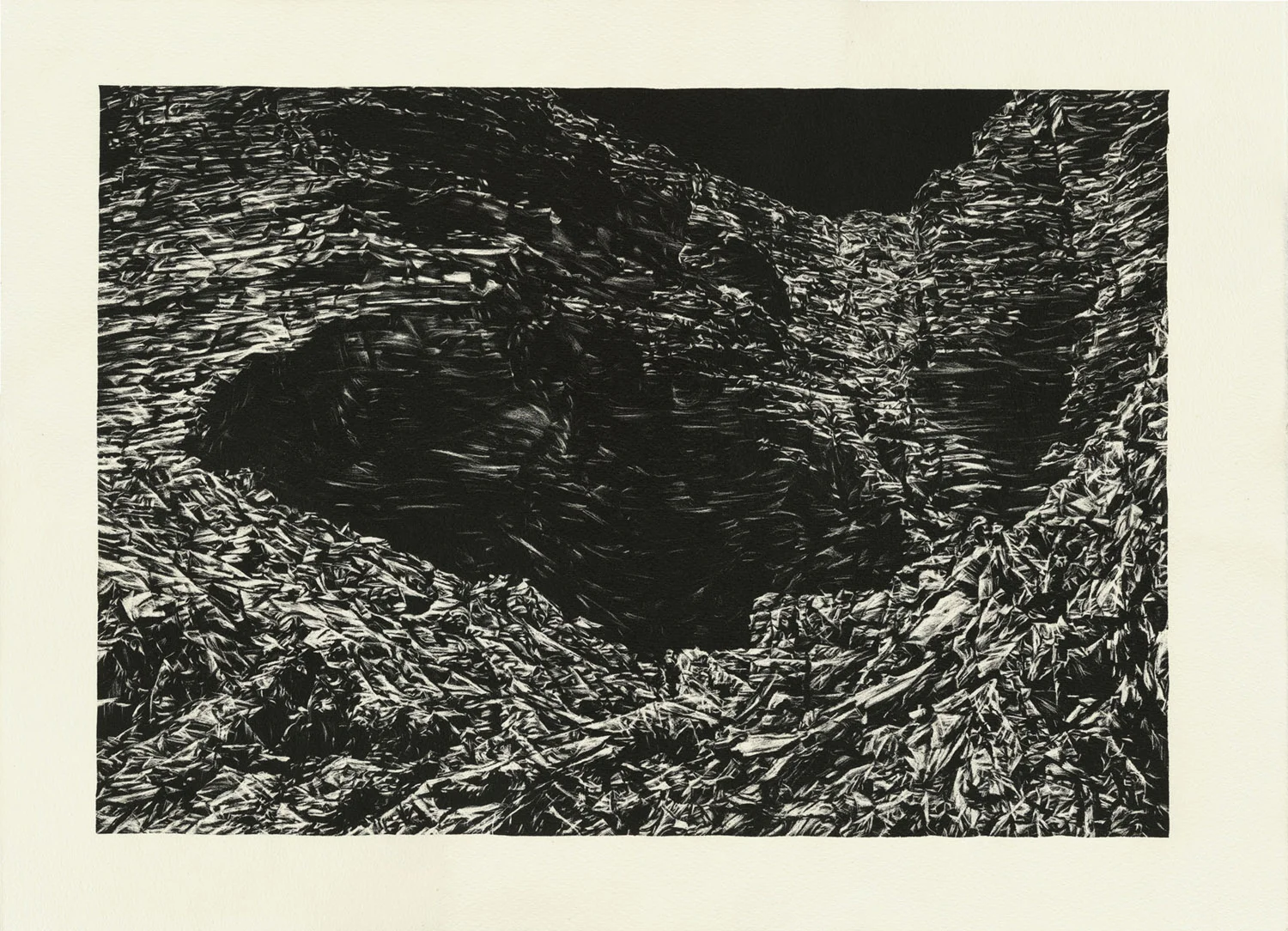 Moonlit Canyon, lithograph, 38 x 51 cm, edition of 14, 2013.