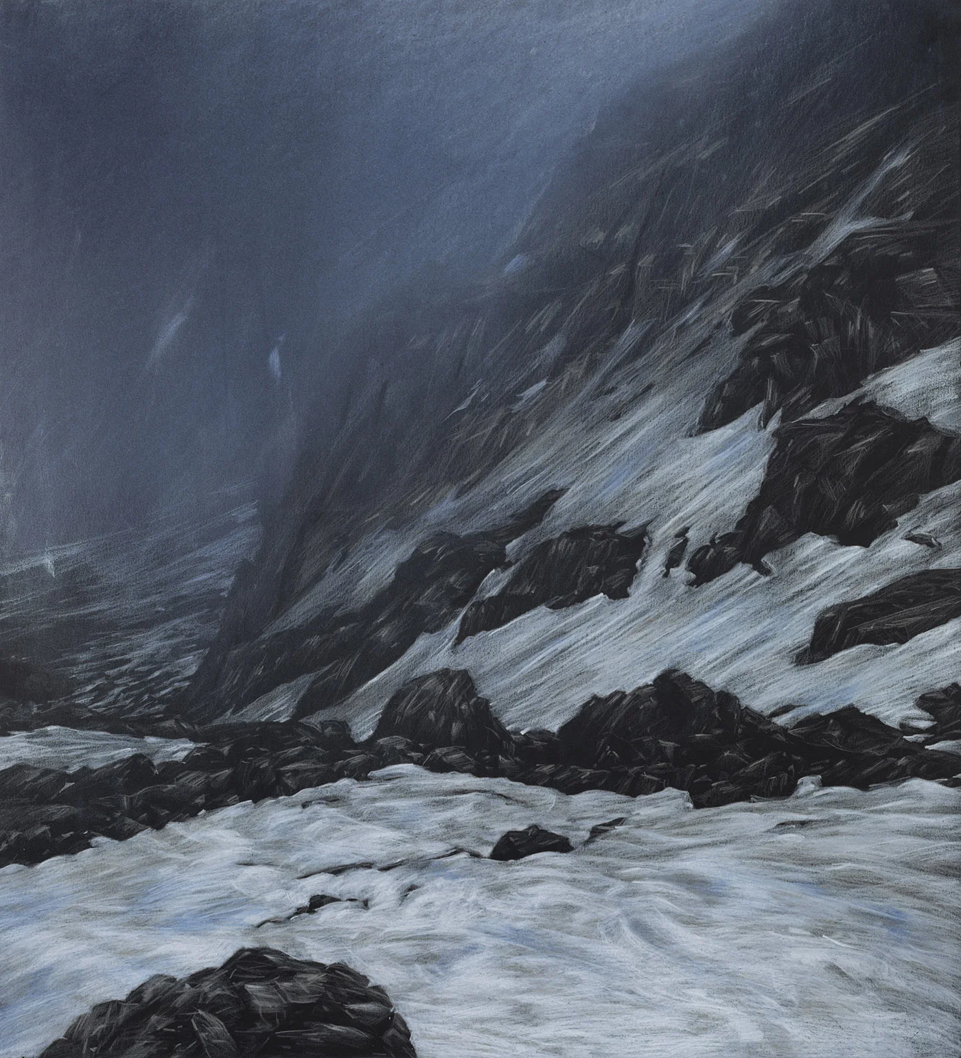 Summit, coloured pencil and pastel, 62 x 57 cm, 2012 (photo by Dean Butters)